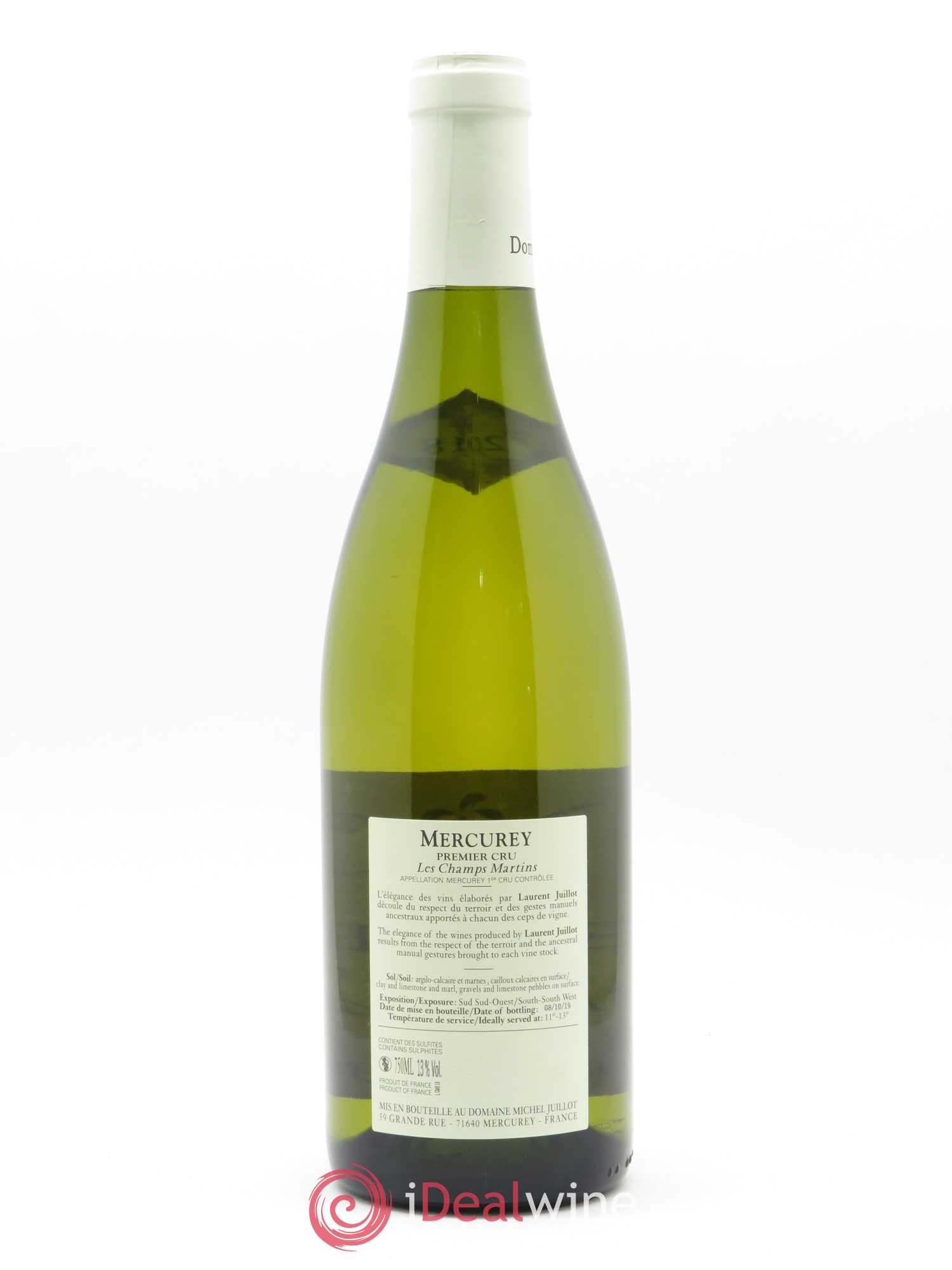 Mercurey 1er Cru Les Champs Martins Michel Juillot (Domaine) 2018 - Lot de 1 bouteille - 1
