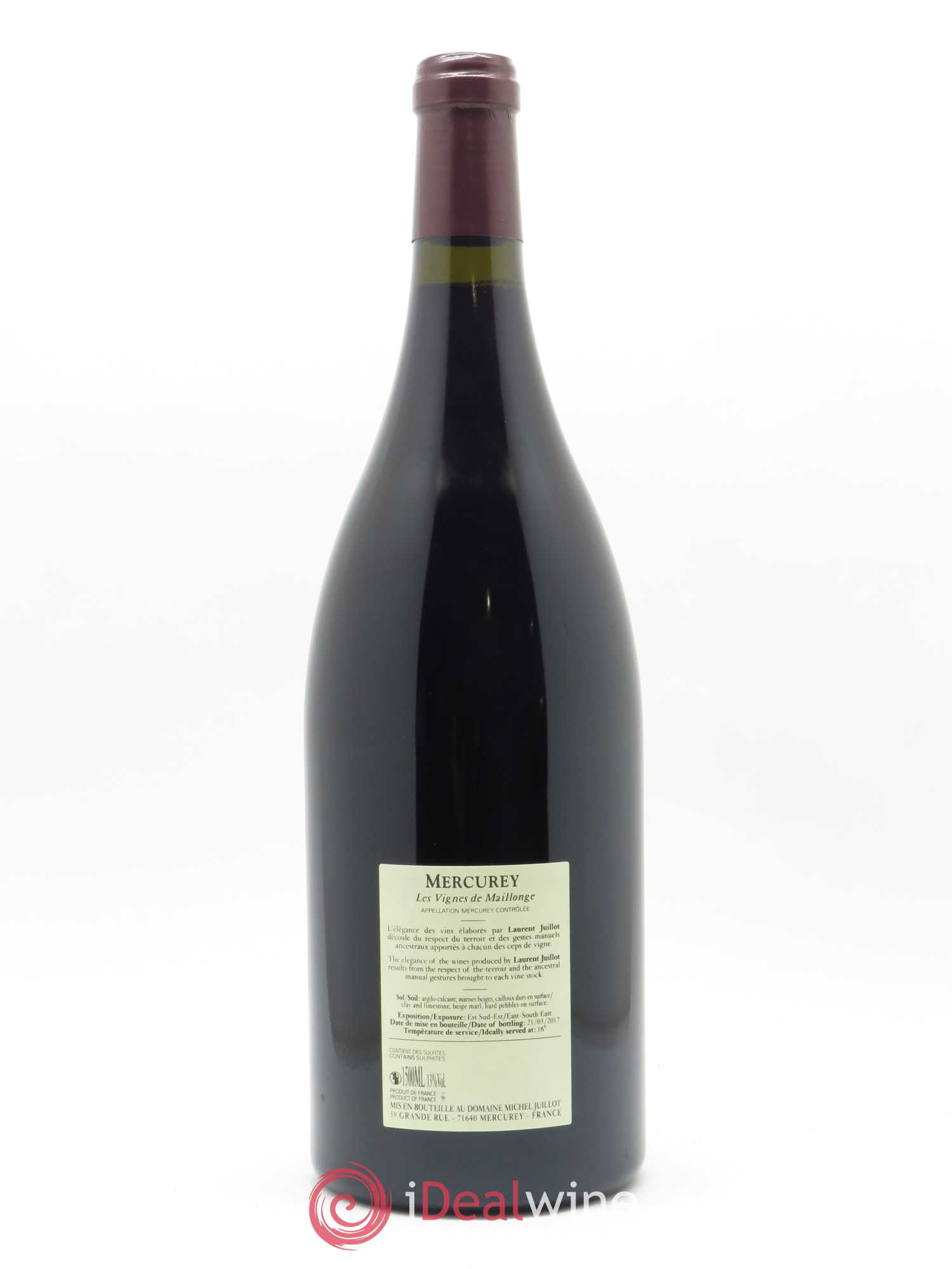 Mercurey Les Vignes de Maillonge Michel Juillot (Domaine) 2015 - Lot de 1 magnum - 1