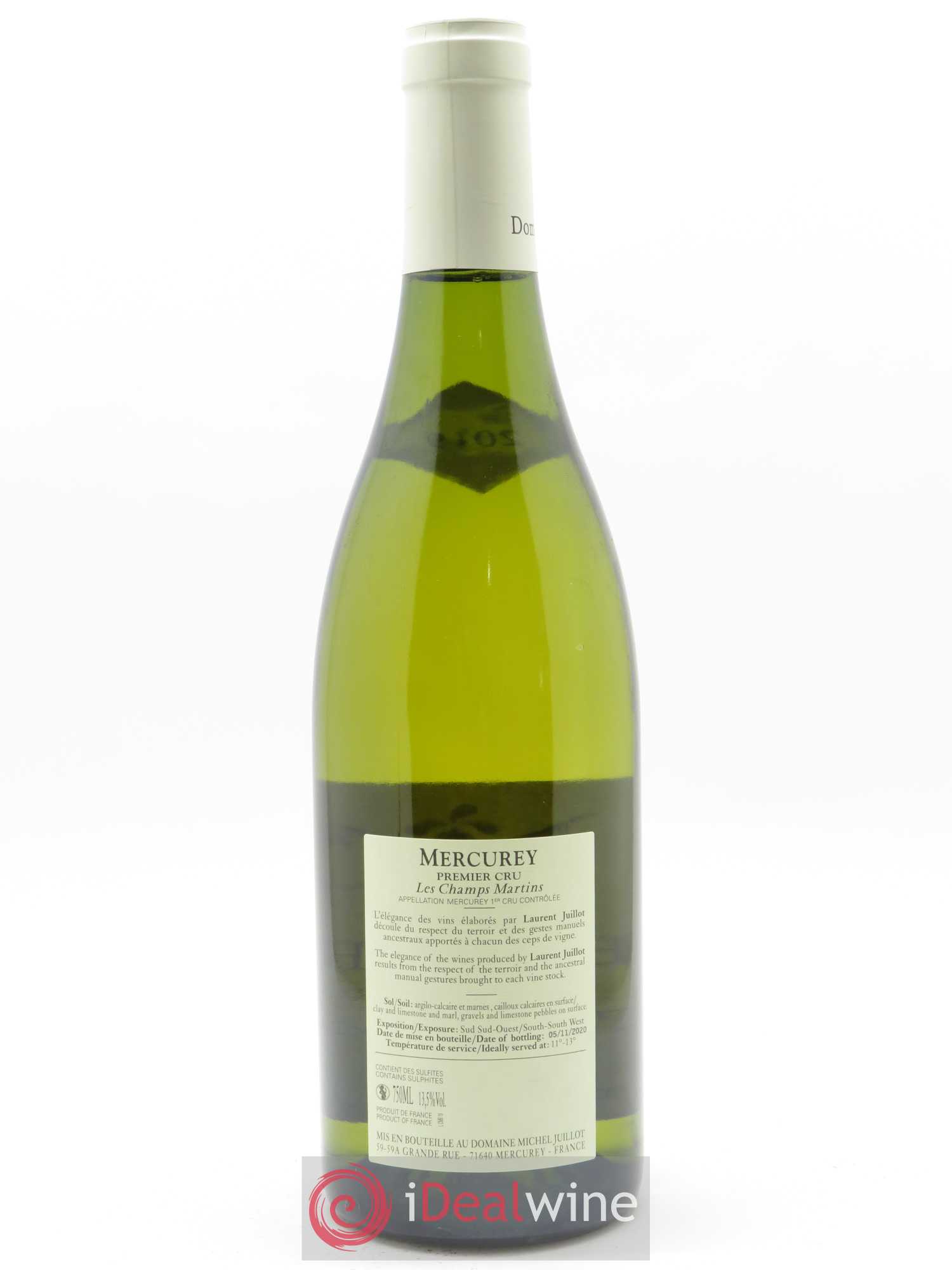 Mercurey 1er Cru Les Champs Martins Michel Juillot (Domaine) 2019 - Lot de 1 bouteille - 1