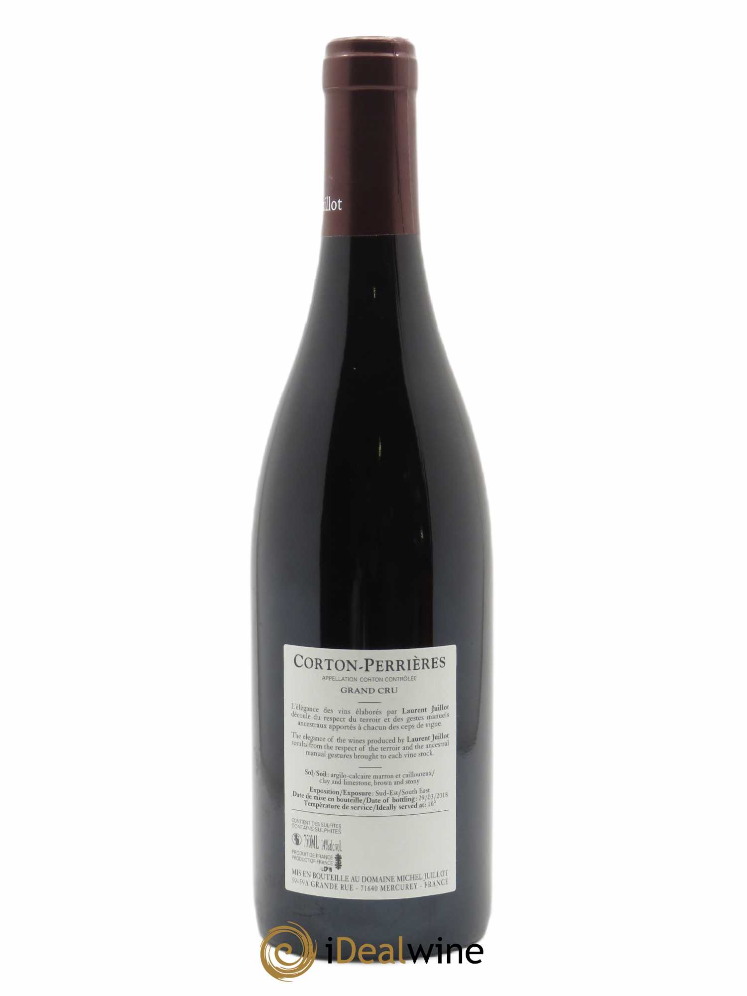 Corton-Perrières Grand Cru Michel Juillot (Domaine) 2016 - Lot de 1 bouteille - 1