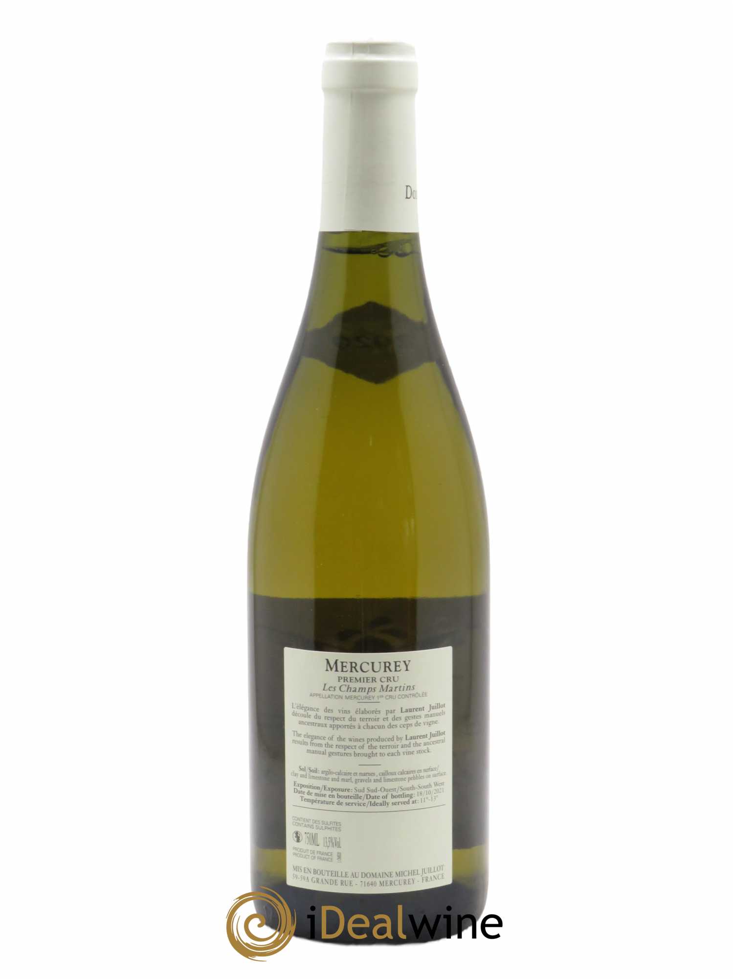 Mercurey 1er Cru Les Champs Martins Michel Juillot (Domaine) 2020 - Lot de 1 bouteille - 1