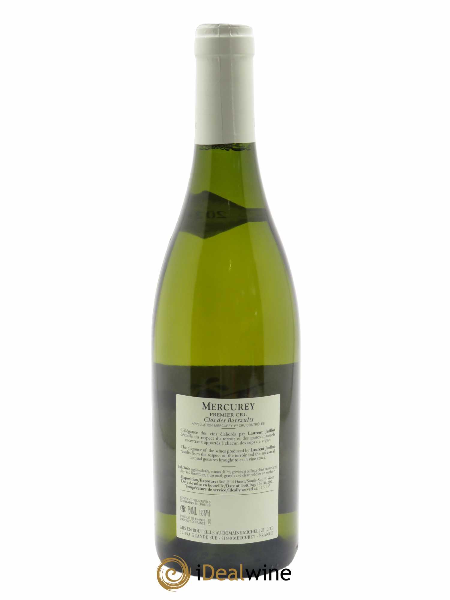 Mercurey 1er Cru Clos des Barraults Michel Juillot (Domaine) 2020 - Lot de 1 bouteille - 1