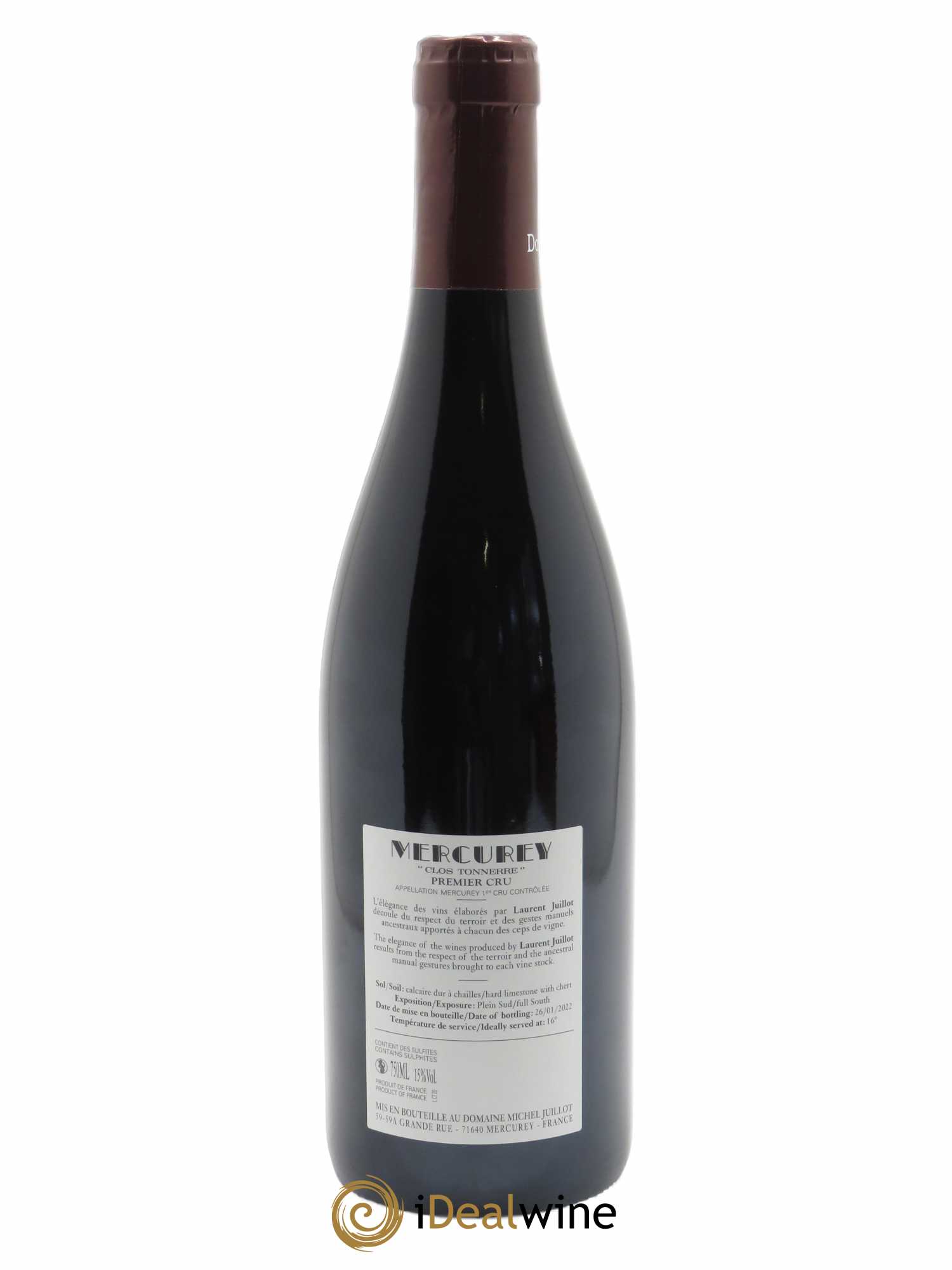 Mercurey 1er Cru Clos Tonnerre Michel Juillot (Domaine) 2020 - Lot of 1 bottle - 1