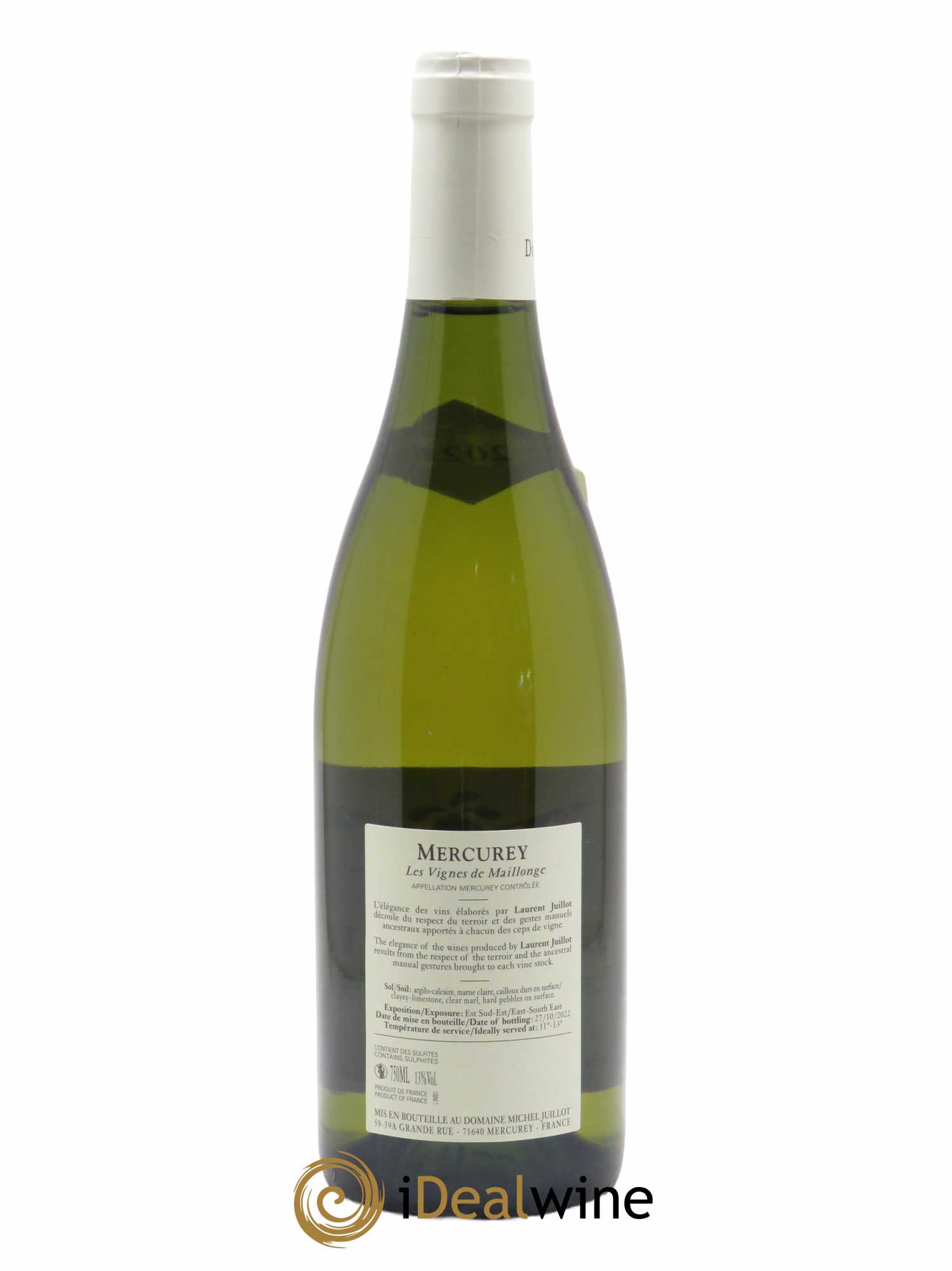 Mercurey Les Vignes de Maillonge Michel Juillot (Domaine) 2021 - Lot of 1 bottle - 1