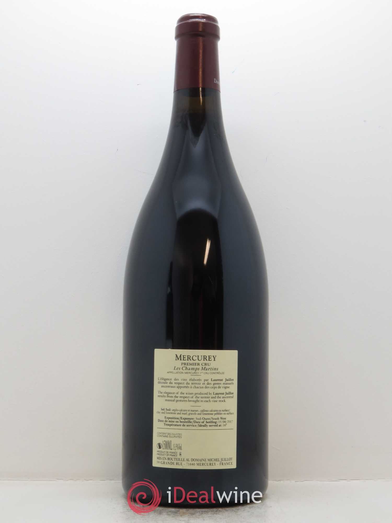 Mercurey 1er Cru Les Champs Martins Michel Juillot (Domaine) 2015 - Lot de 1 magnum - 1