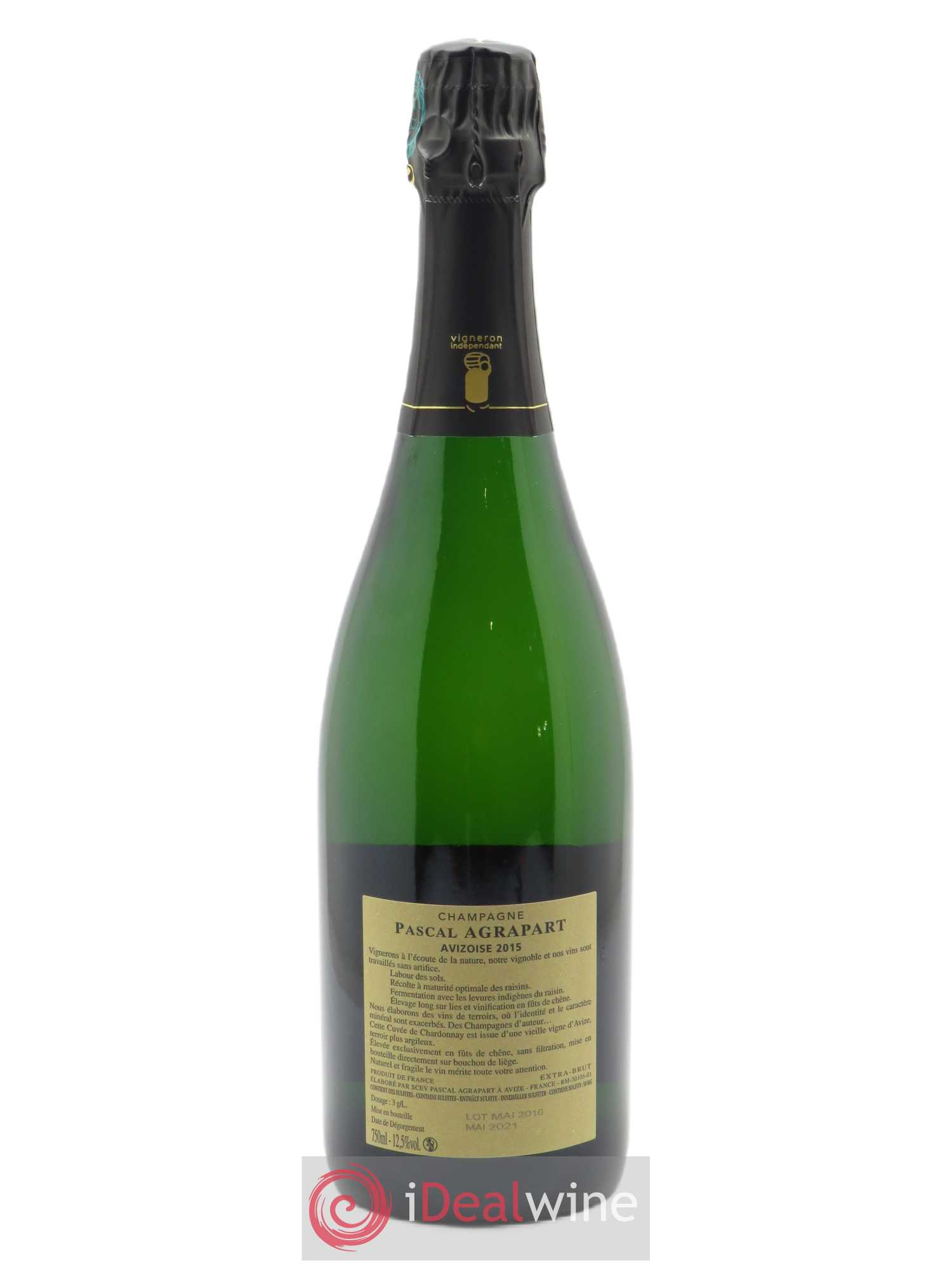 Avizoise Blanc de Blancs Brut Nature Pascal Agrapart 2015 - Lot de 1 bouteille - 1