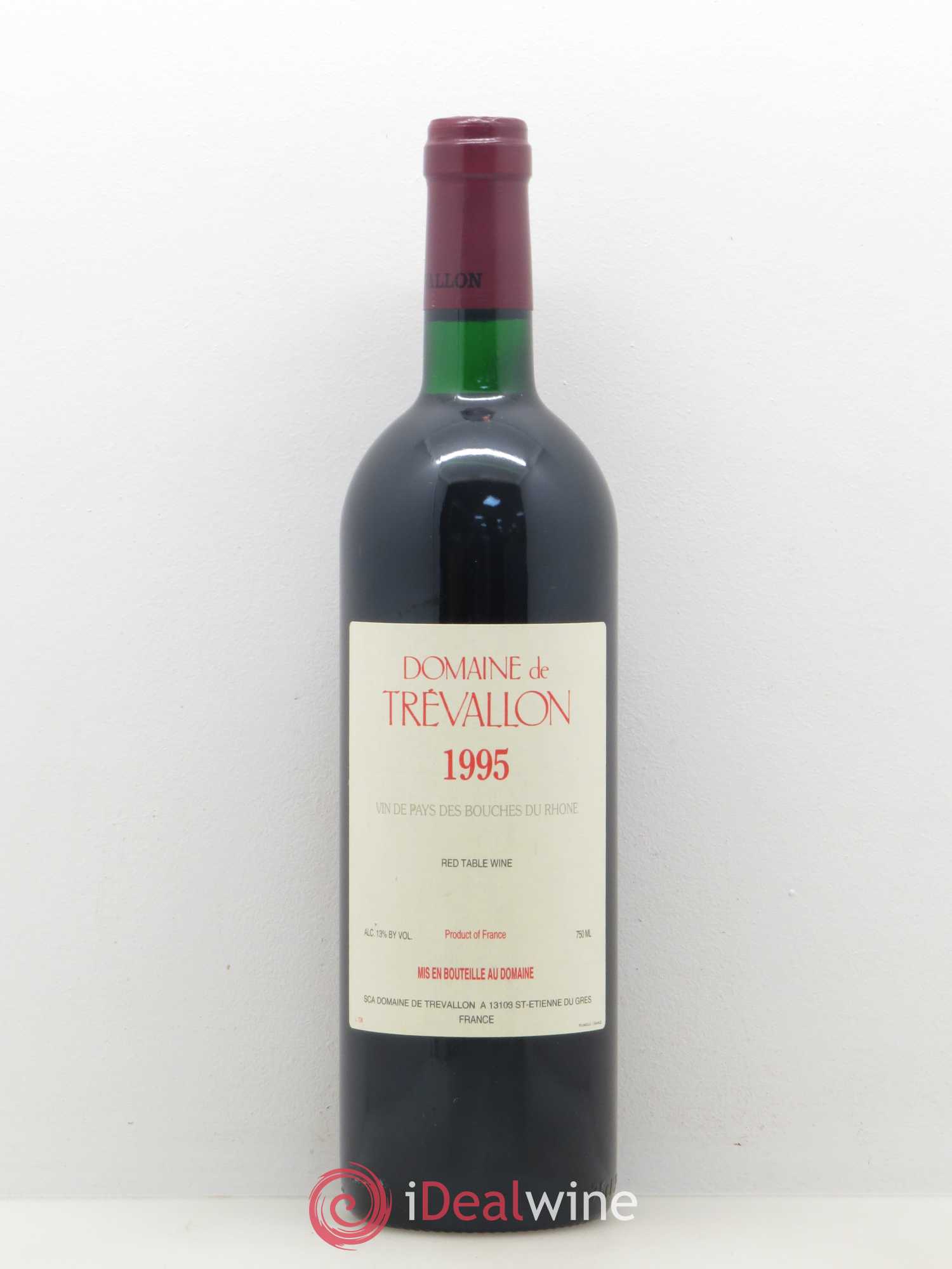 VDP Bouches du Rhône Trévallon (Domaine de) Eloi Dürrbach 1995 - Lot de 1 bouteille - 0
