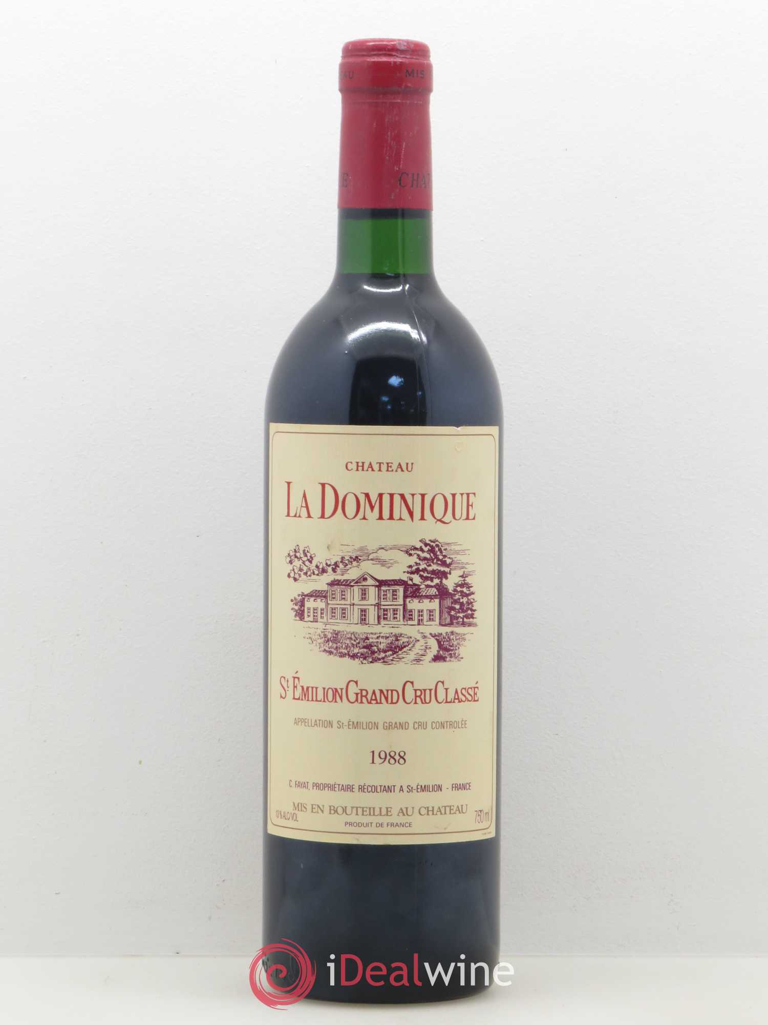 Château la Dominique Grand Cru Classé 1988 - Lot de 1 bouteille - 0
