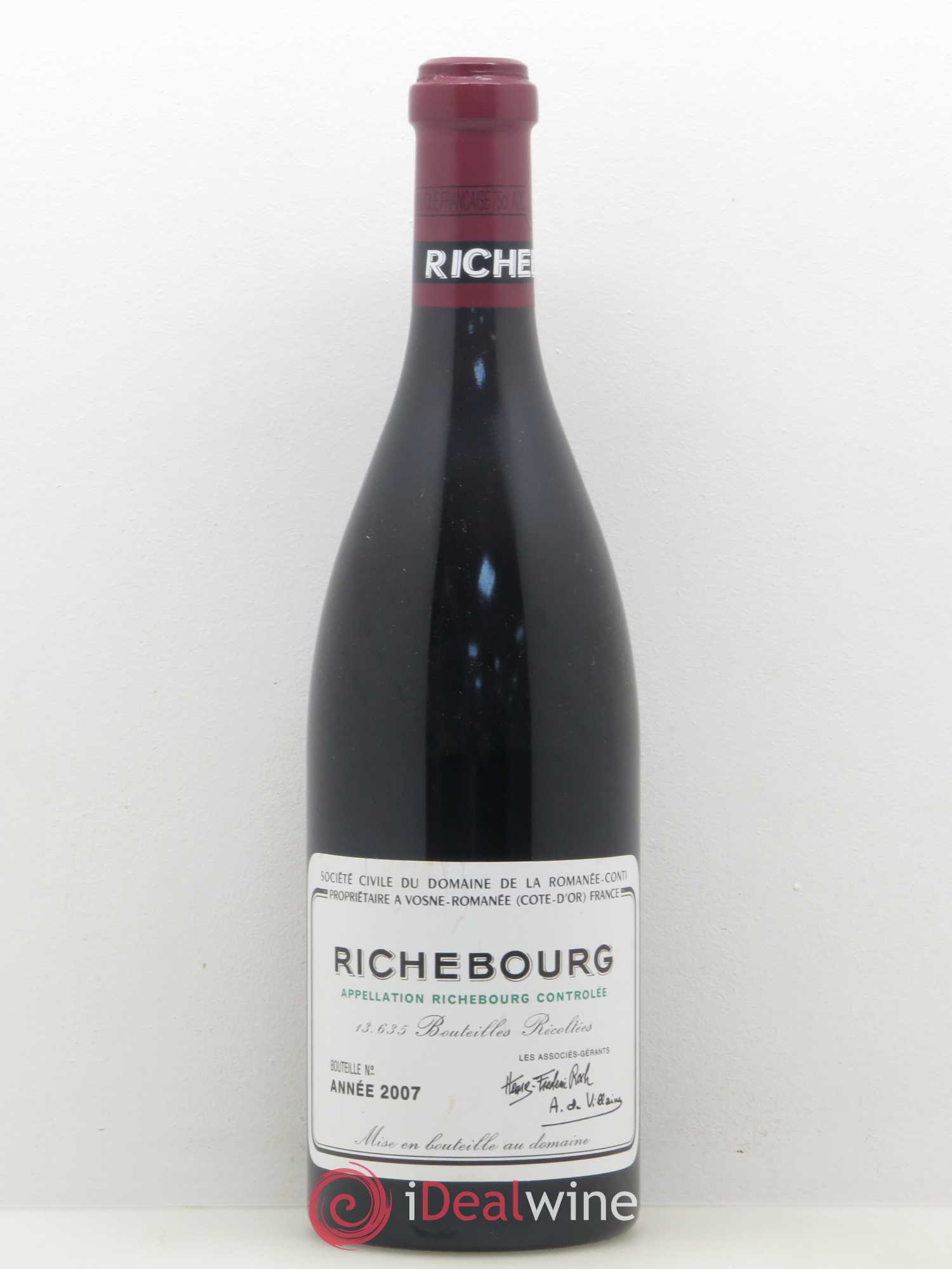 Richebourg Grand Cru Domaine de la Romanée-Conti 2007 - Lot de 1 bouteille - 0