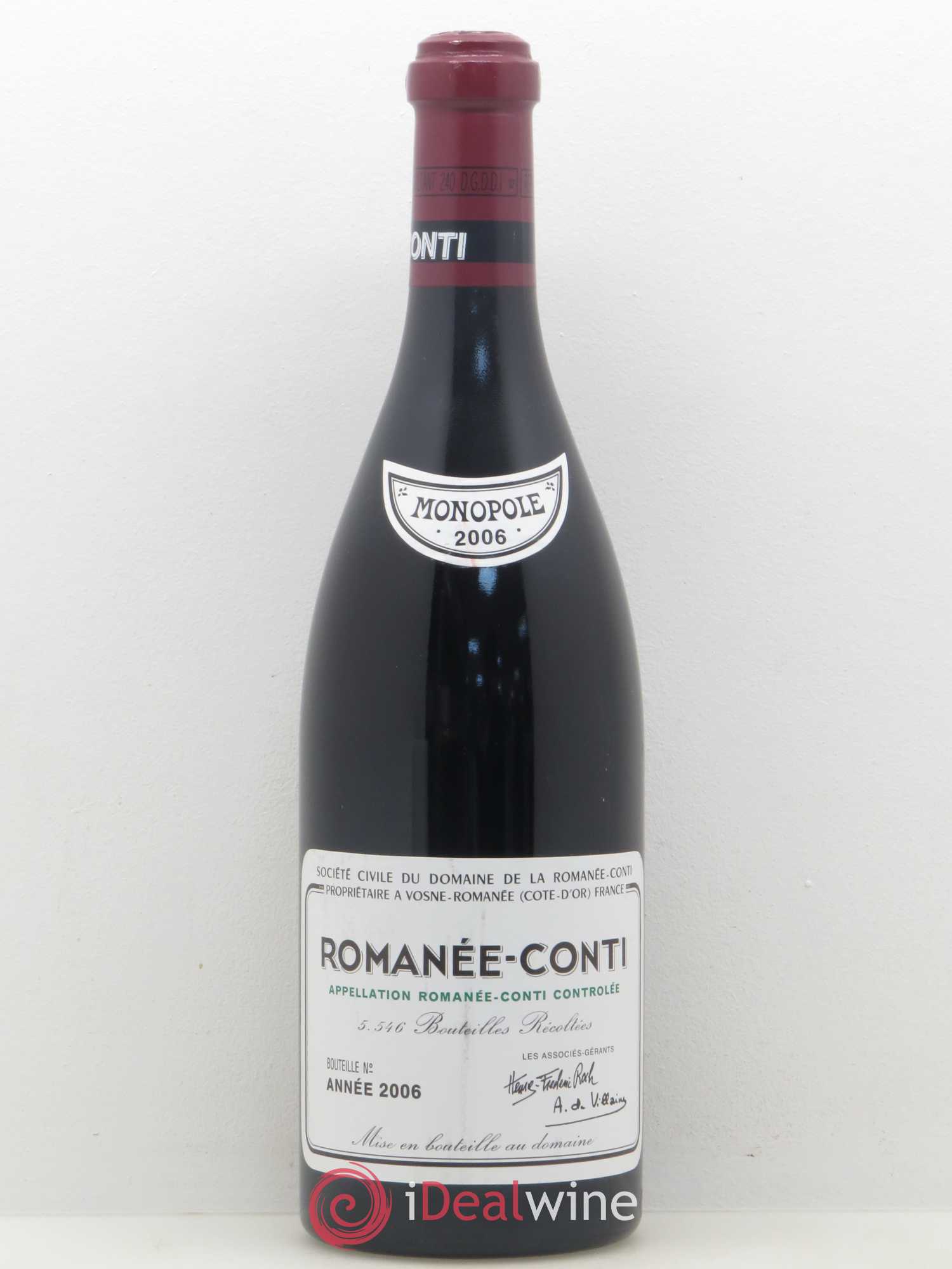 Romanée-Conti Grand Cru Domaine de la Romanée-Conti 2006 - Lot de 1 bouteille - 0