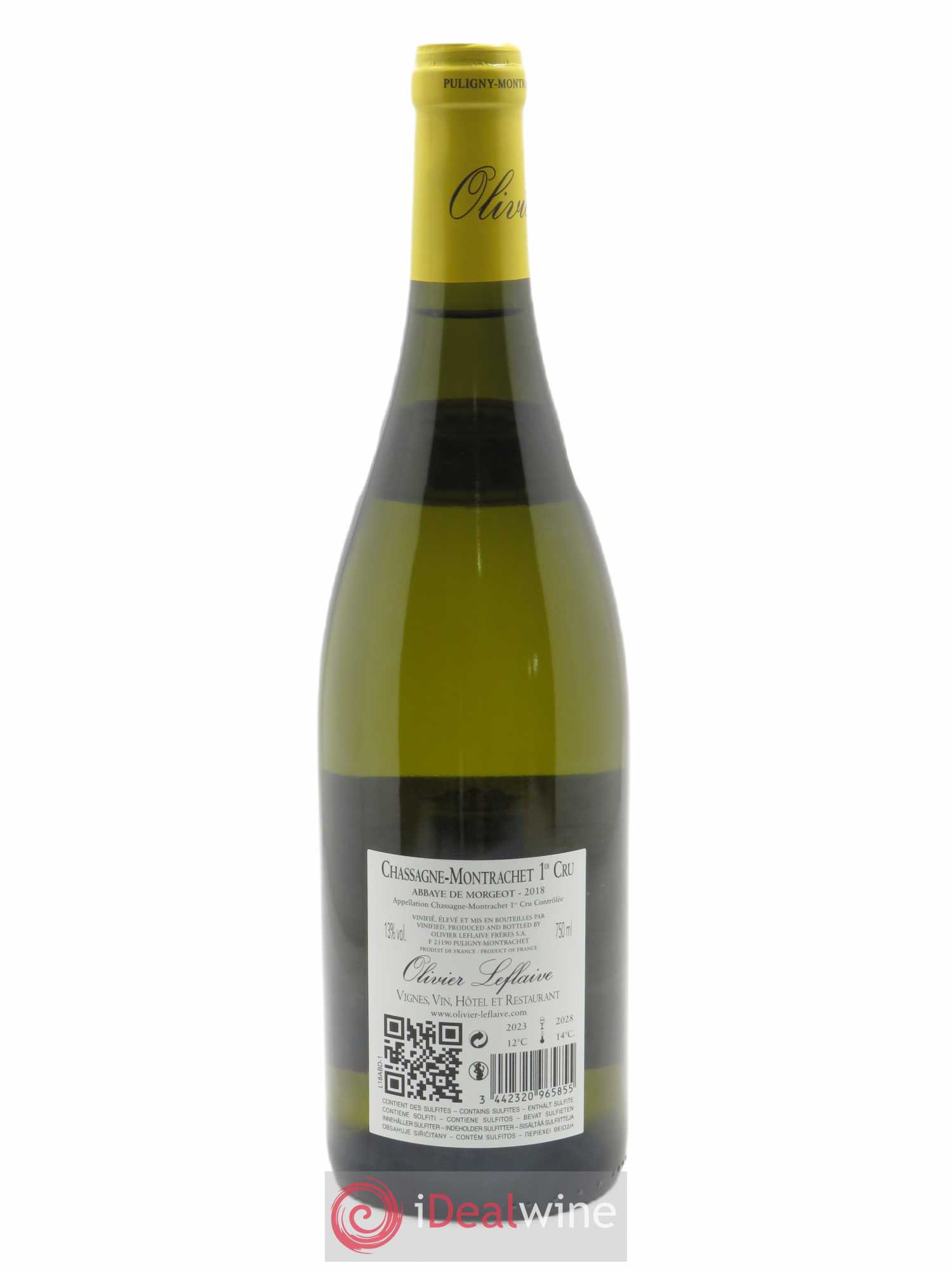 Chassagne-Montrachet 1er Cru Abbaye de Morgeot Olivier Leflaive 2018 - Lot de 1 bouteille - 1
