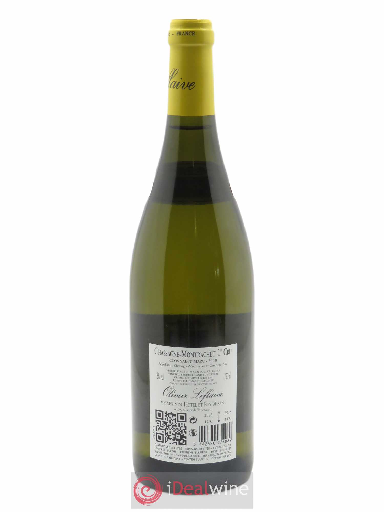Chassagne-Montrachet 1er Cru Clos Saint Marc Olivier Leflaive 2018 - Lot of 1 bottle - 1