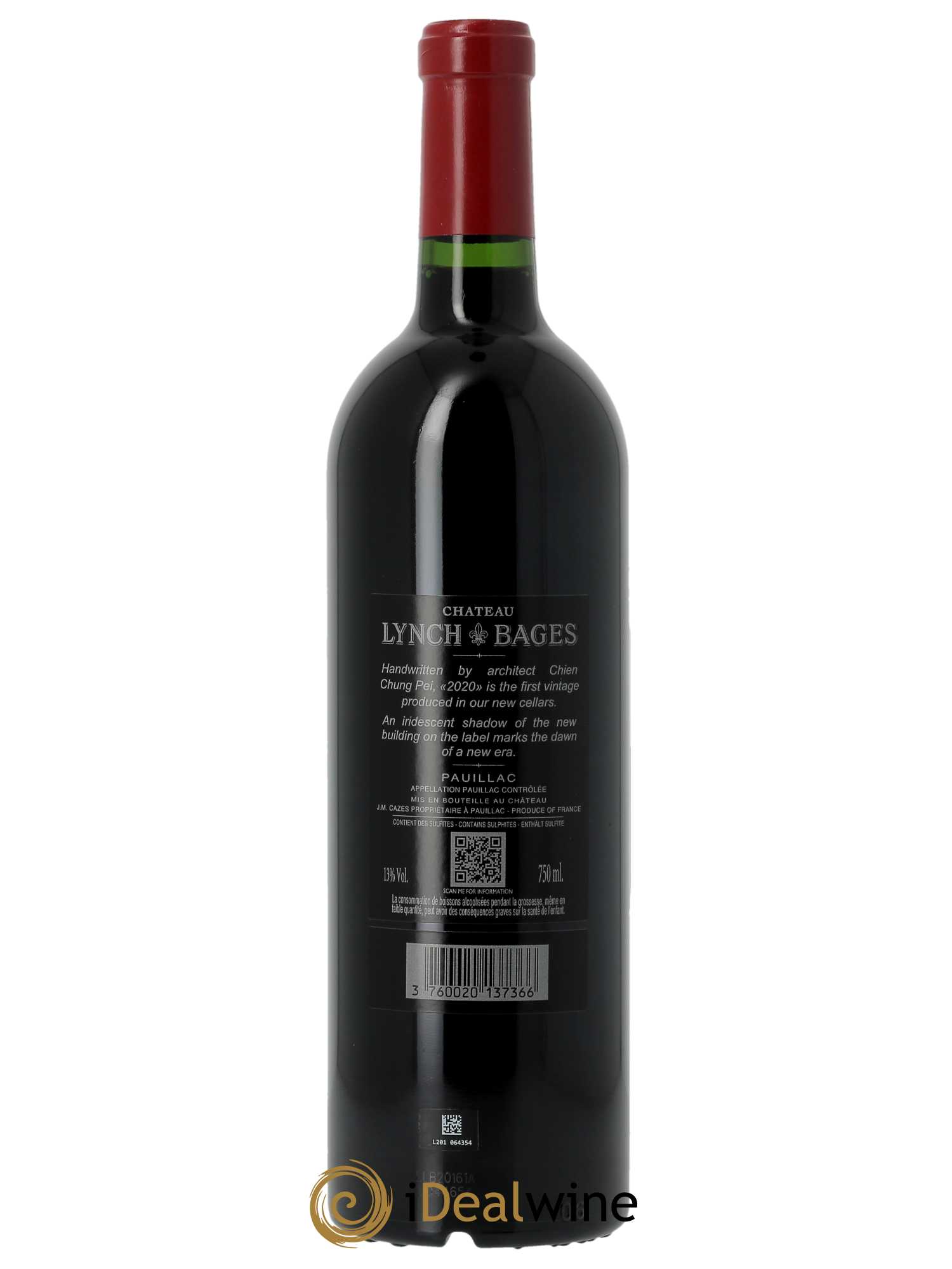 Château Lynch Bages 5ème Grand Cru Classé (OWC if 6 bt) 2020 - Lot of 1 bottle - 1