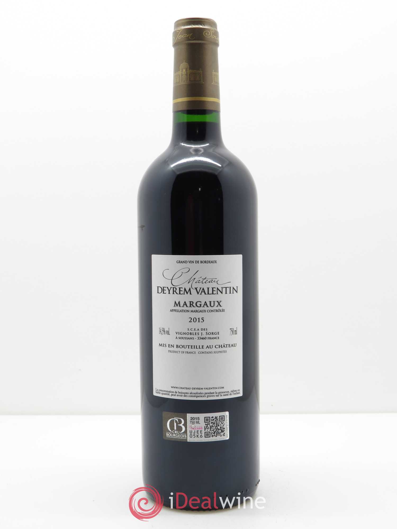 Château Deyrem Valentin Cru Bourgeois 2015 - Lot de 1 bouteille - 1
