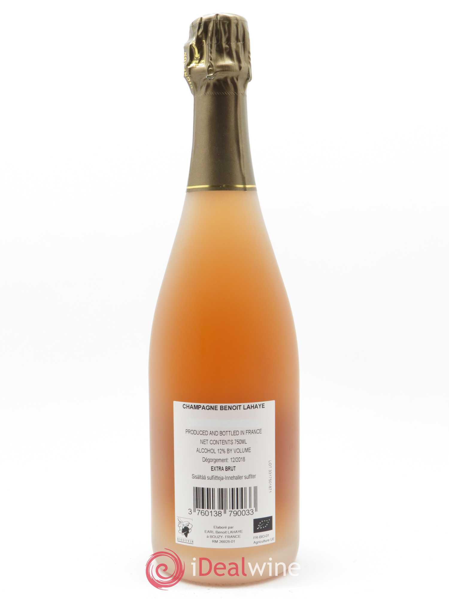 Rosé de Maceration Extra-Brut Benoit Lahaye - Lot de 1 bouteille - 1
