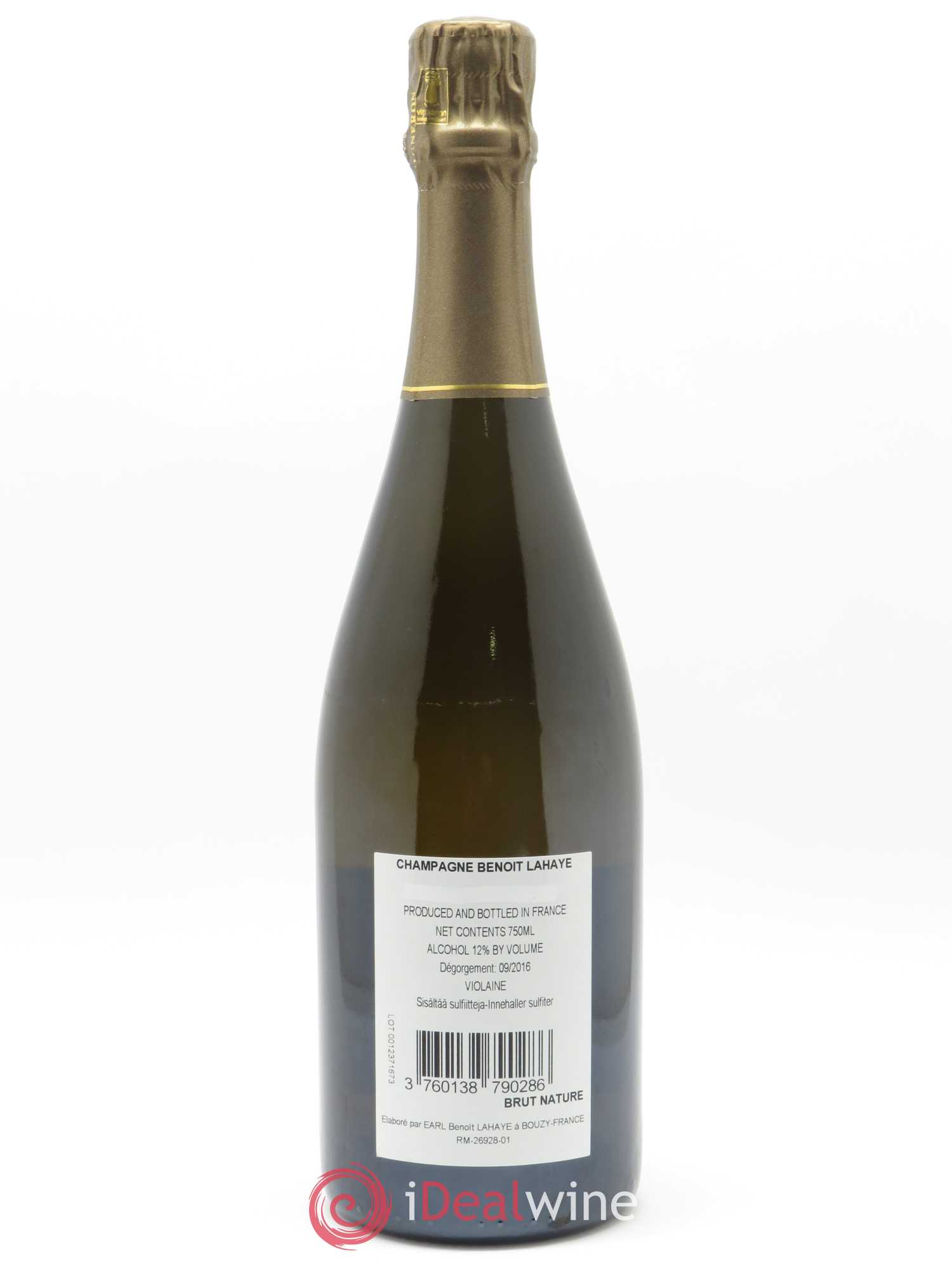 Violaine Brut Nature Benoit Lahaye - Lot de 1 bouteille - 1