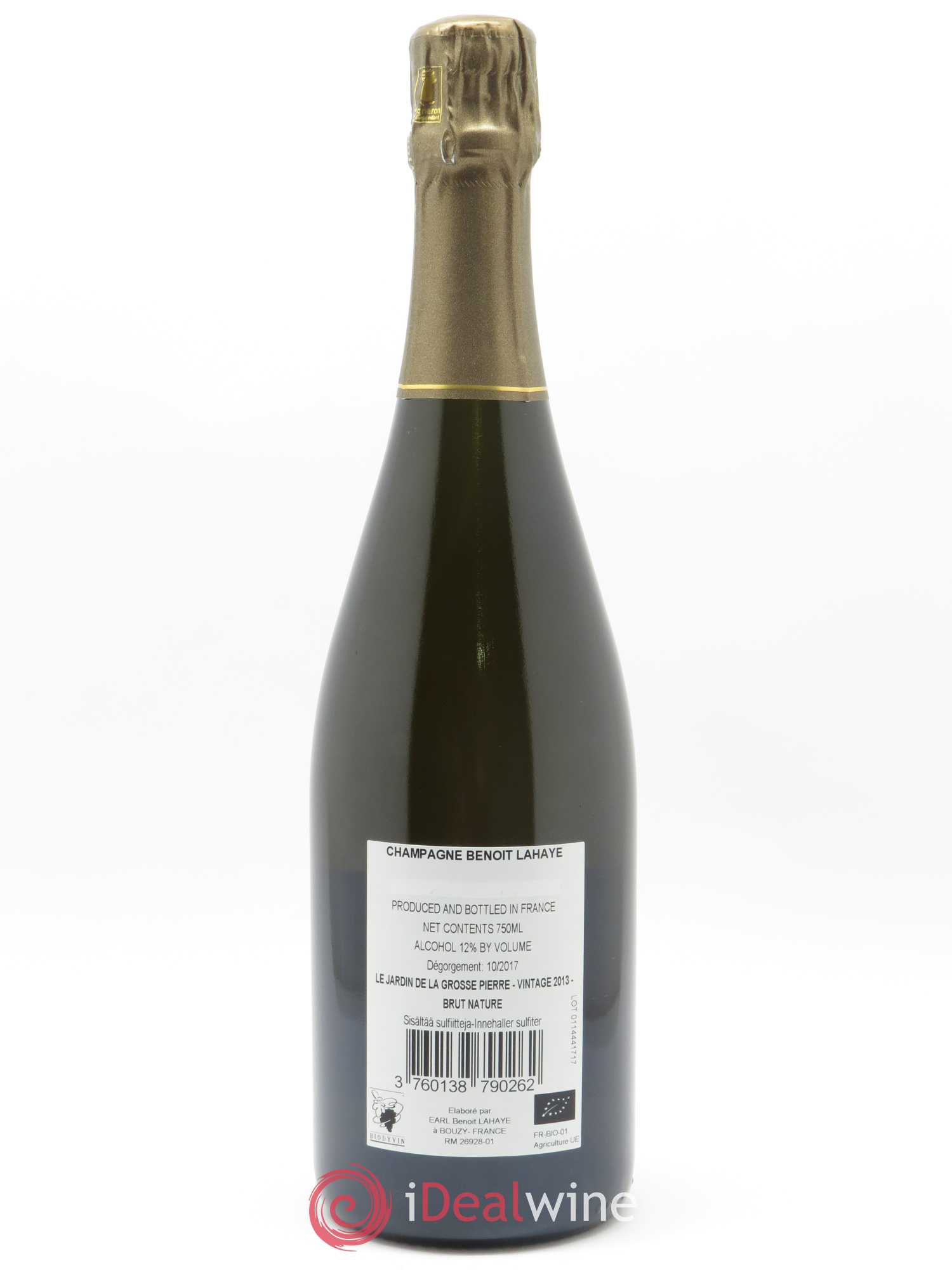 Le Jardin de la Grosse Pierre Brut Nature Benoit Lahaye - Lot de 1 bouteille - 1