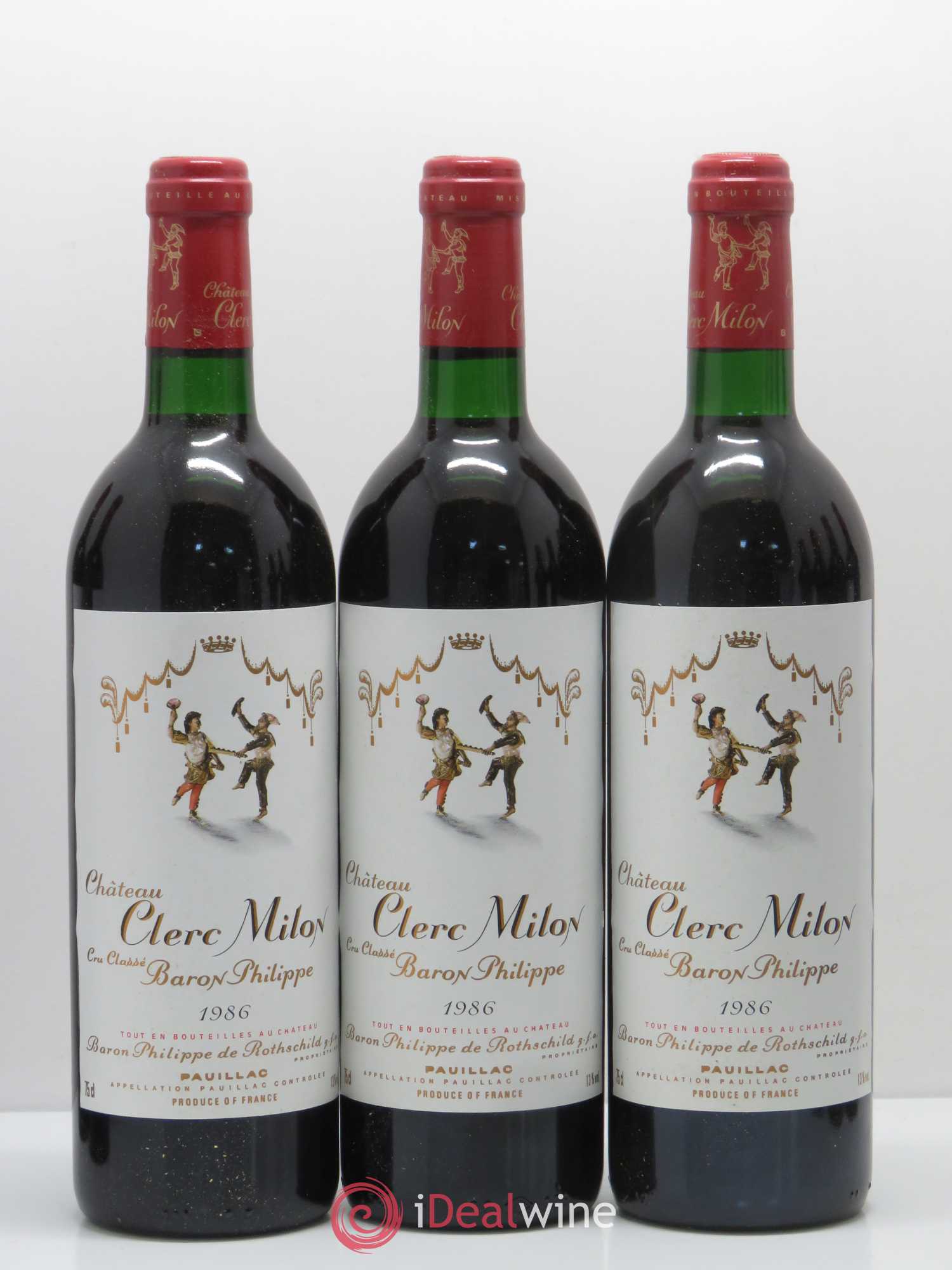 Château Clerc Milon 5ème Grand Cru Classé 1986 - Lot de 12 bouteilles - 2