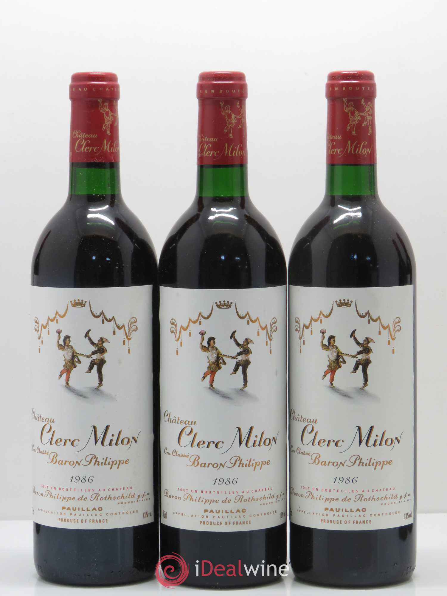 Château Clerc Milon 5ème Grand Cru Classé 1986 - Lot de 12 bouteilles - 3