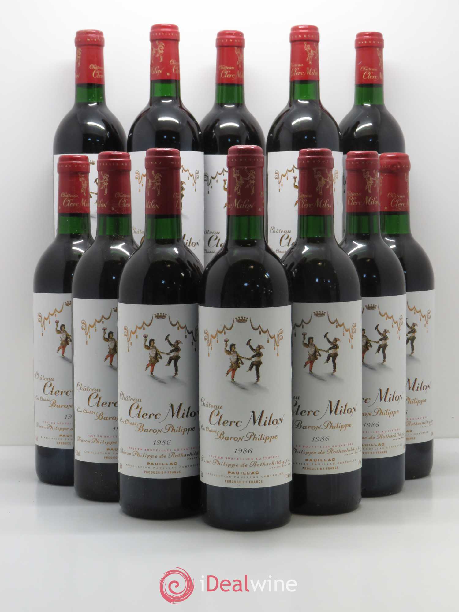 Château Clerc Milon 5ème Grand Cru Classé 1986 - Lot de 12 bouteilles - 0