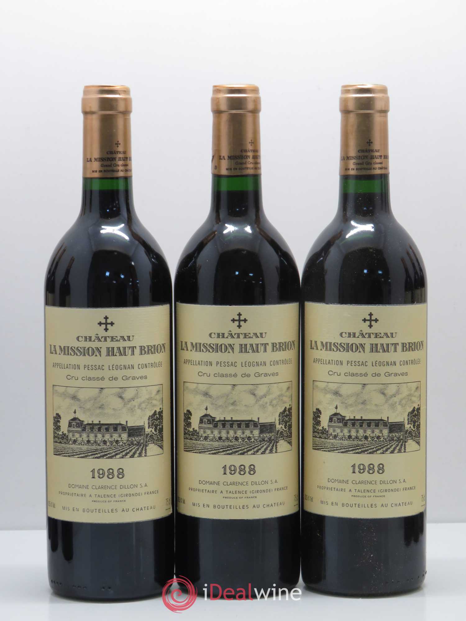 Château la Mission Haut-Brion Cru Classé de Graves 1988 - Lot de 12 bouteilles - 2