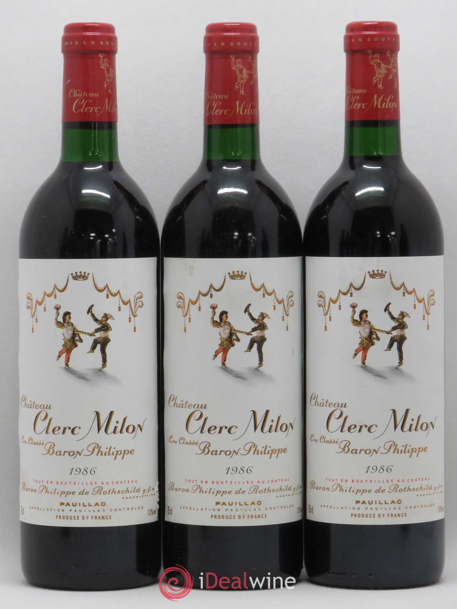 Château Clerc Milon 5ème Grand Cru Classé 1986 - Lotto di 12 bottiglie - 2