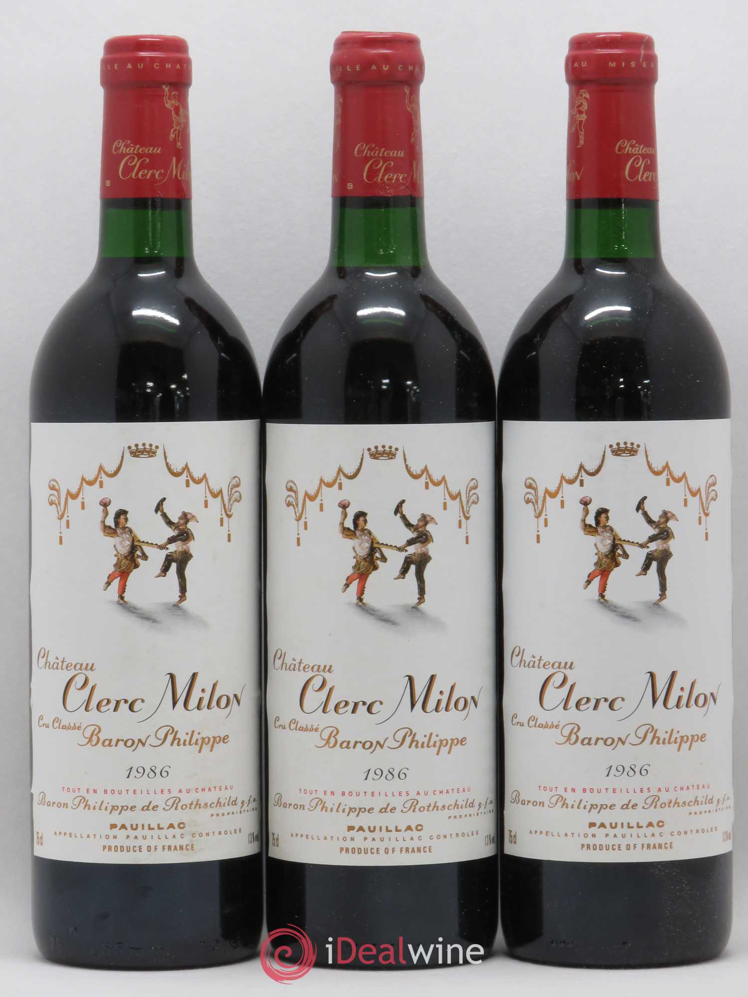 Château Clerc Milon 5ème Grand Cru Classé 1986 - Lotto di 12 bottiglie - 4