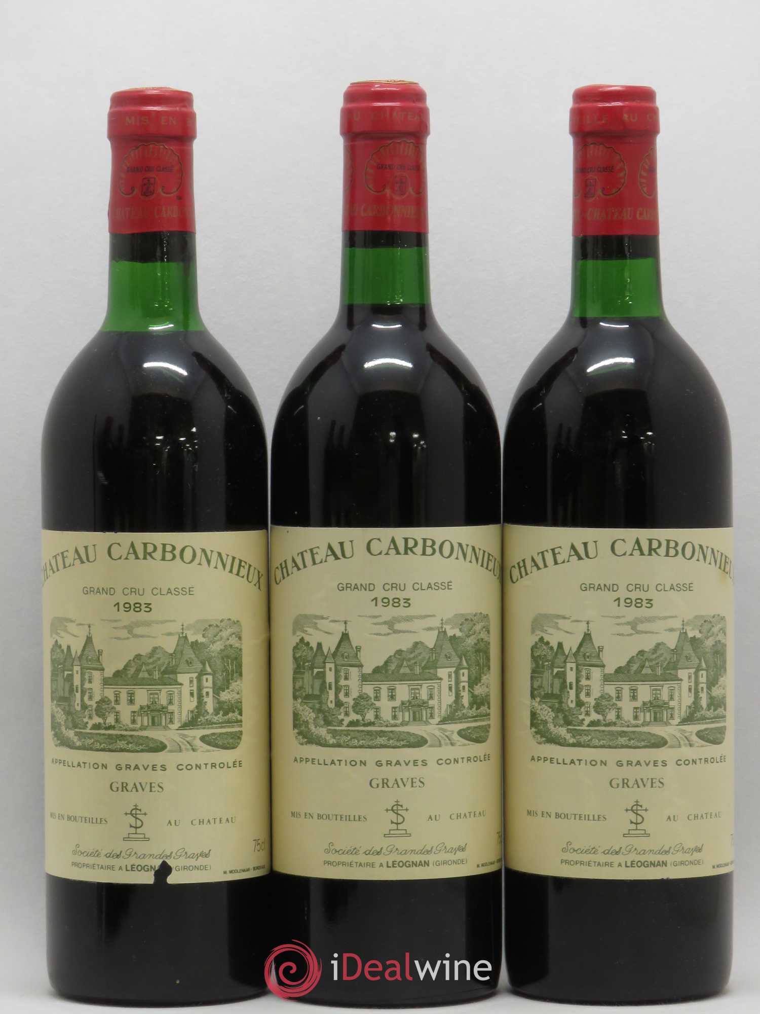 Château Carbonnieux Cru Classé de Graves 1983 - Lot de 6 bouteilles - 1