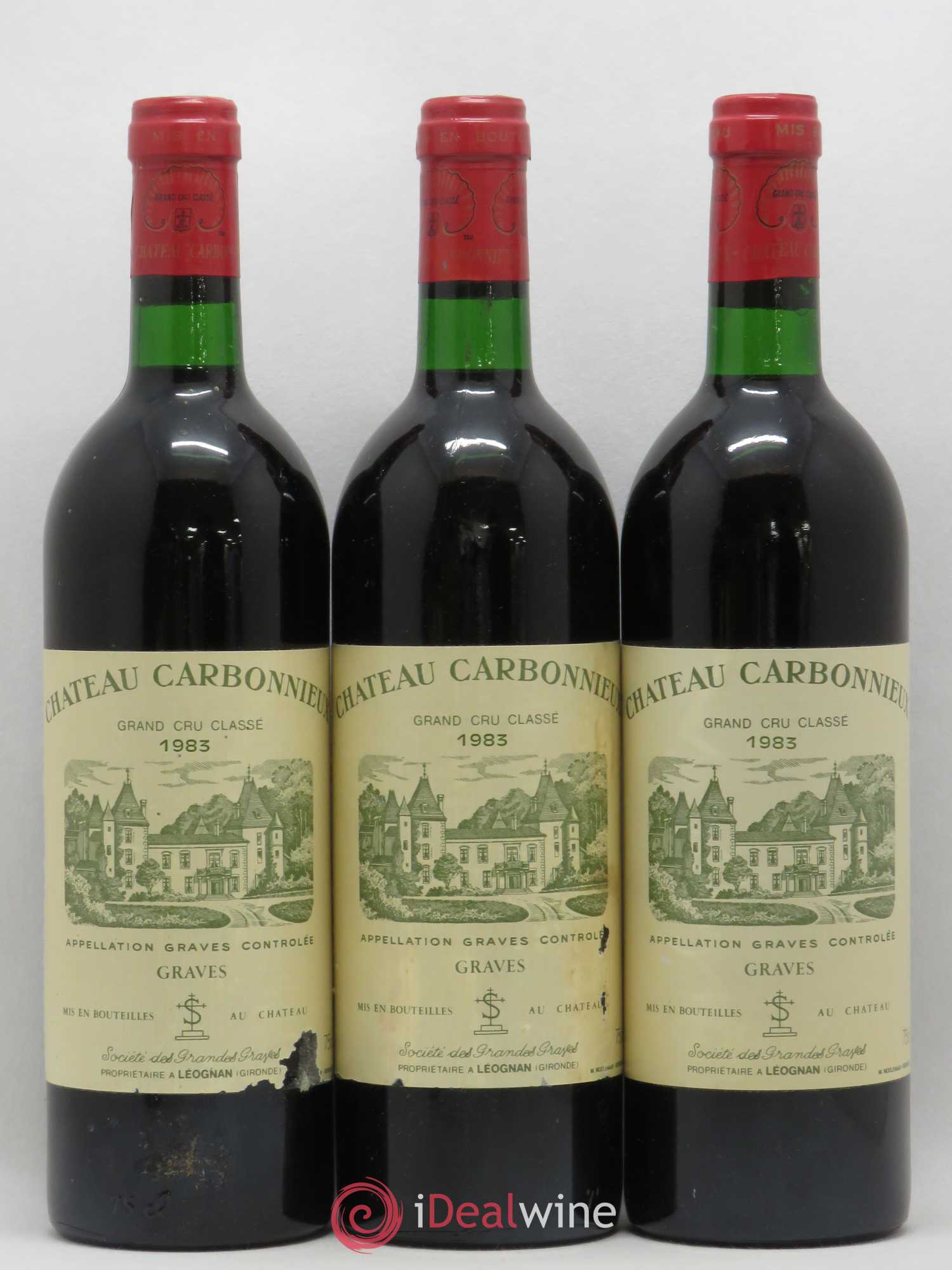 Château Carbonnieux Cru Classé de Graves 1983 - Lot de 5 bouteilles - 1