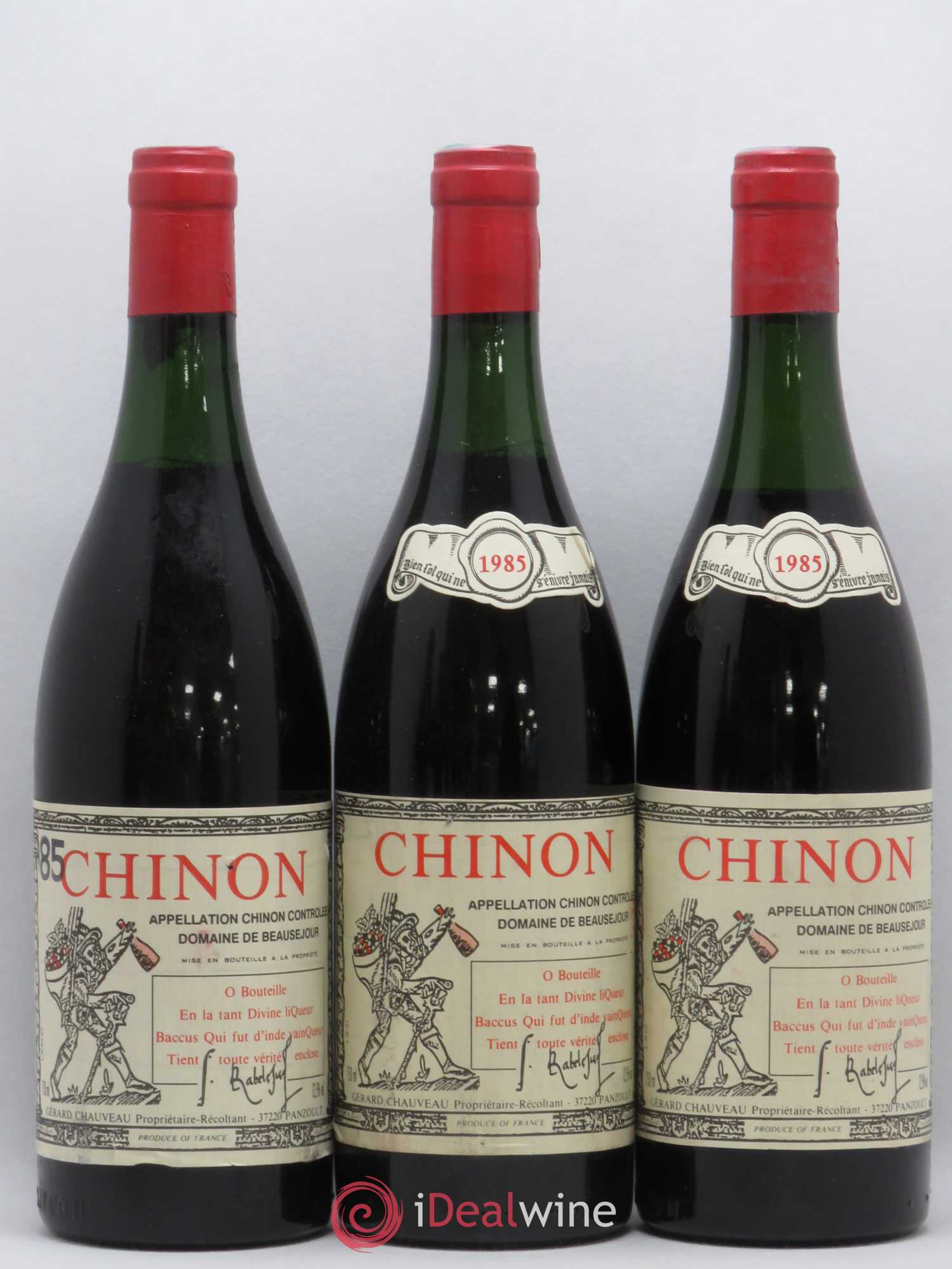 Chinon Domaine Beausejour 1985 - Posten von 6 Flaschen - 1