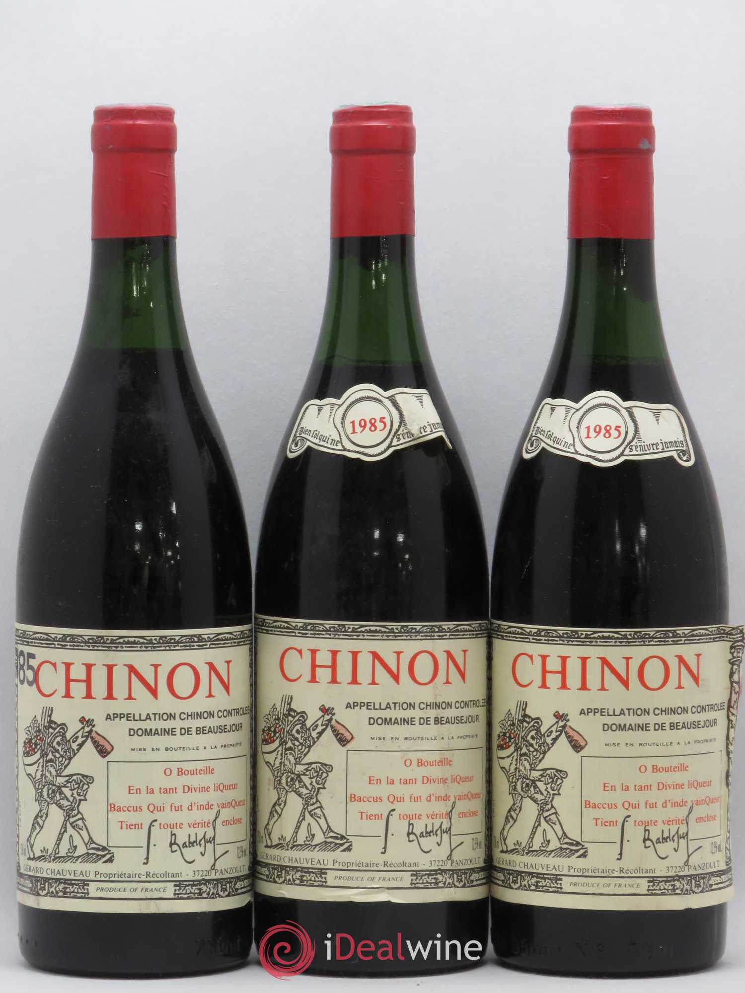 Chinon Domaine Beausejour 1985 - Posten von 3 Flaschen - 0