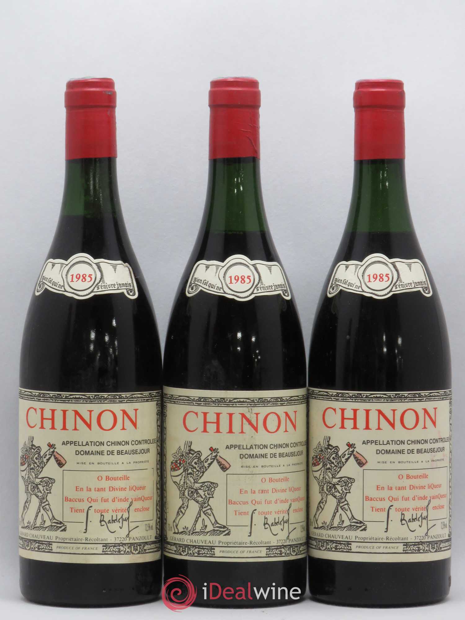 Chinon Domaine Beausejour 1985 - Posten von 6 Flaschen - 1