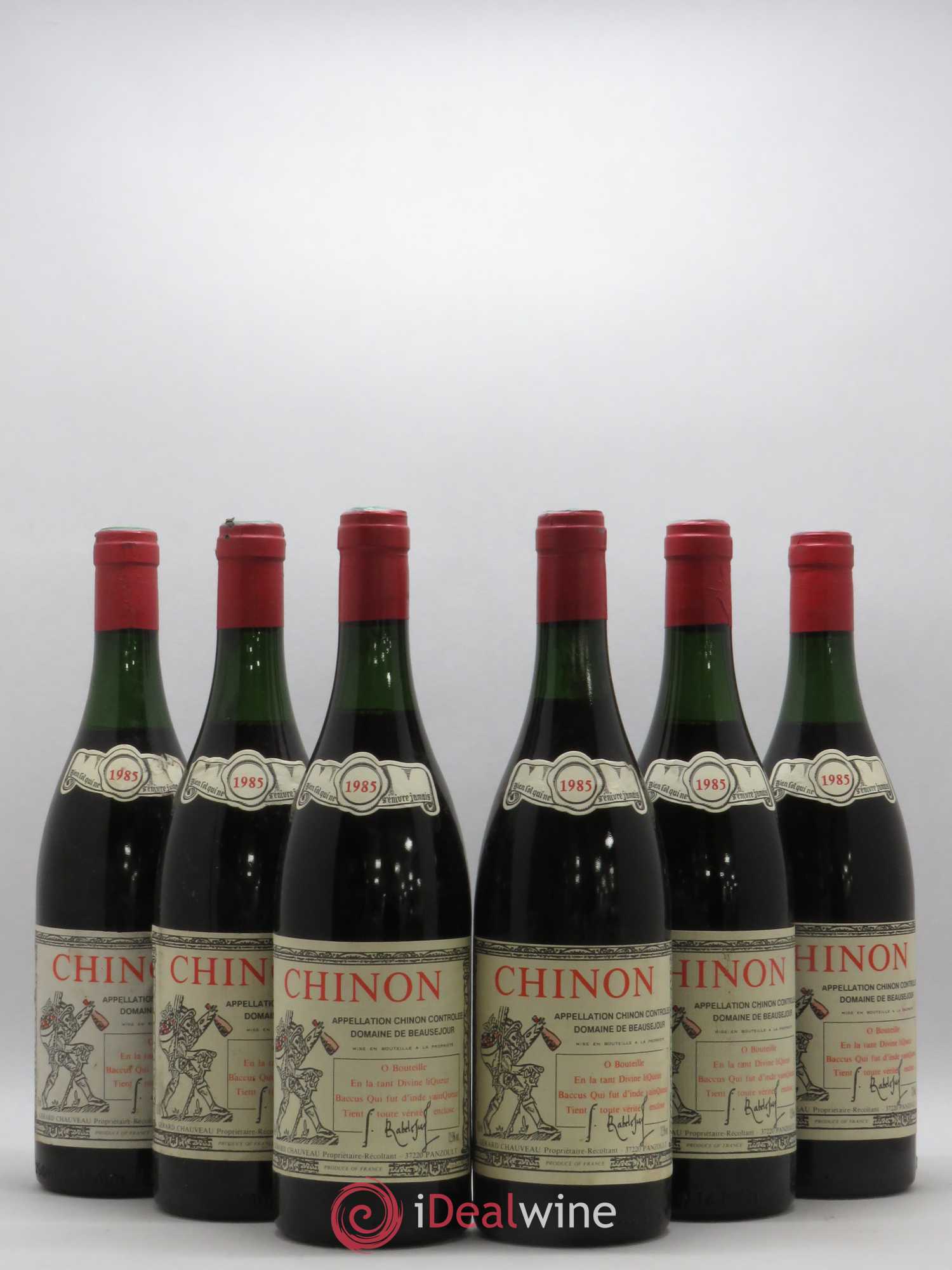 Chinon Domaine Beausejour 1985 - Posten von 6 Flaschen - 0