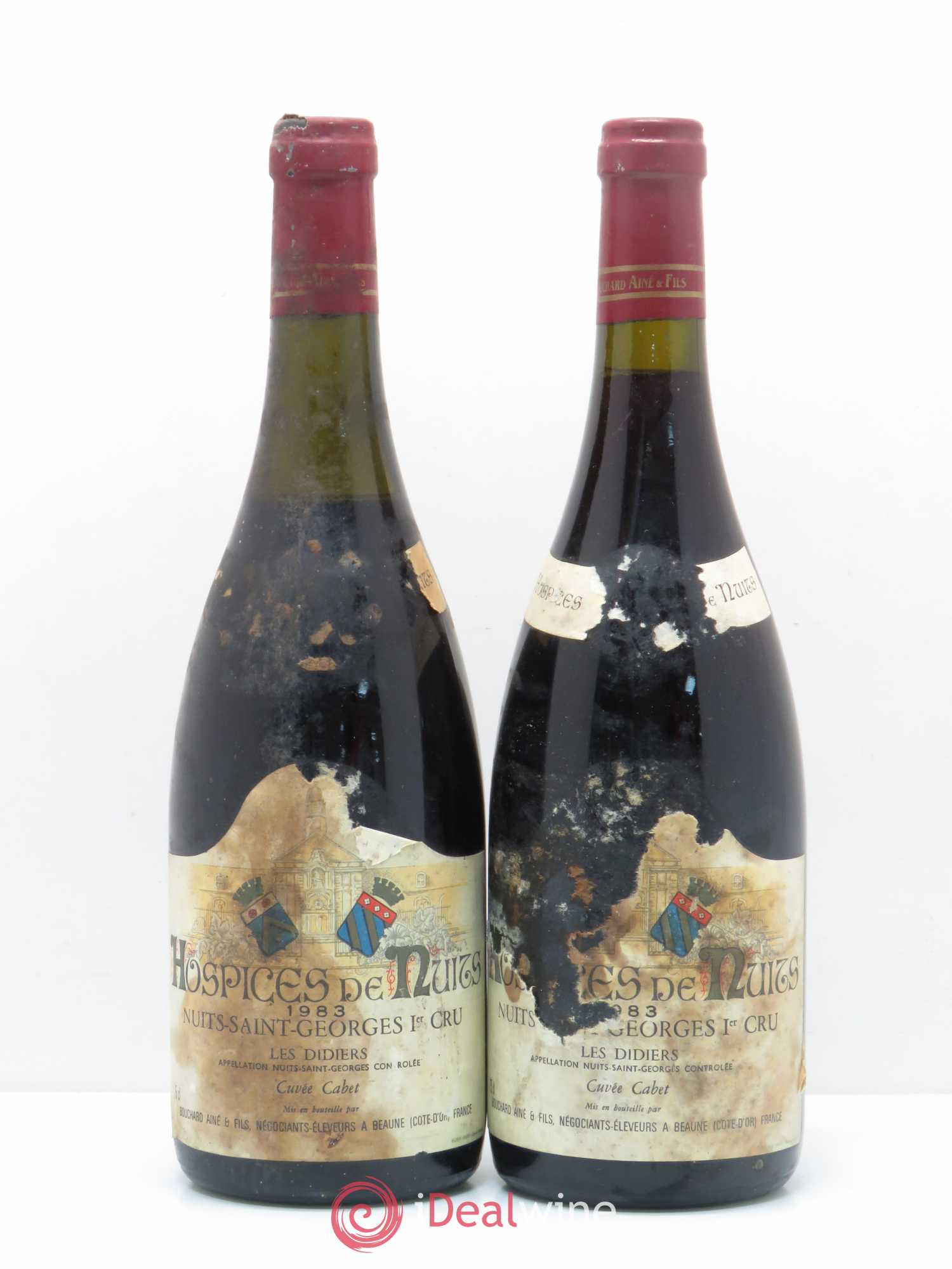 Nuits-Saint-Georges 1er Cru Hospices de Nuits Les Didiers Cuvée Cabet Bouchard Ainé 1983 - Posten von 2 Flaschen - 0