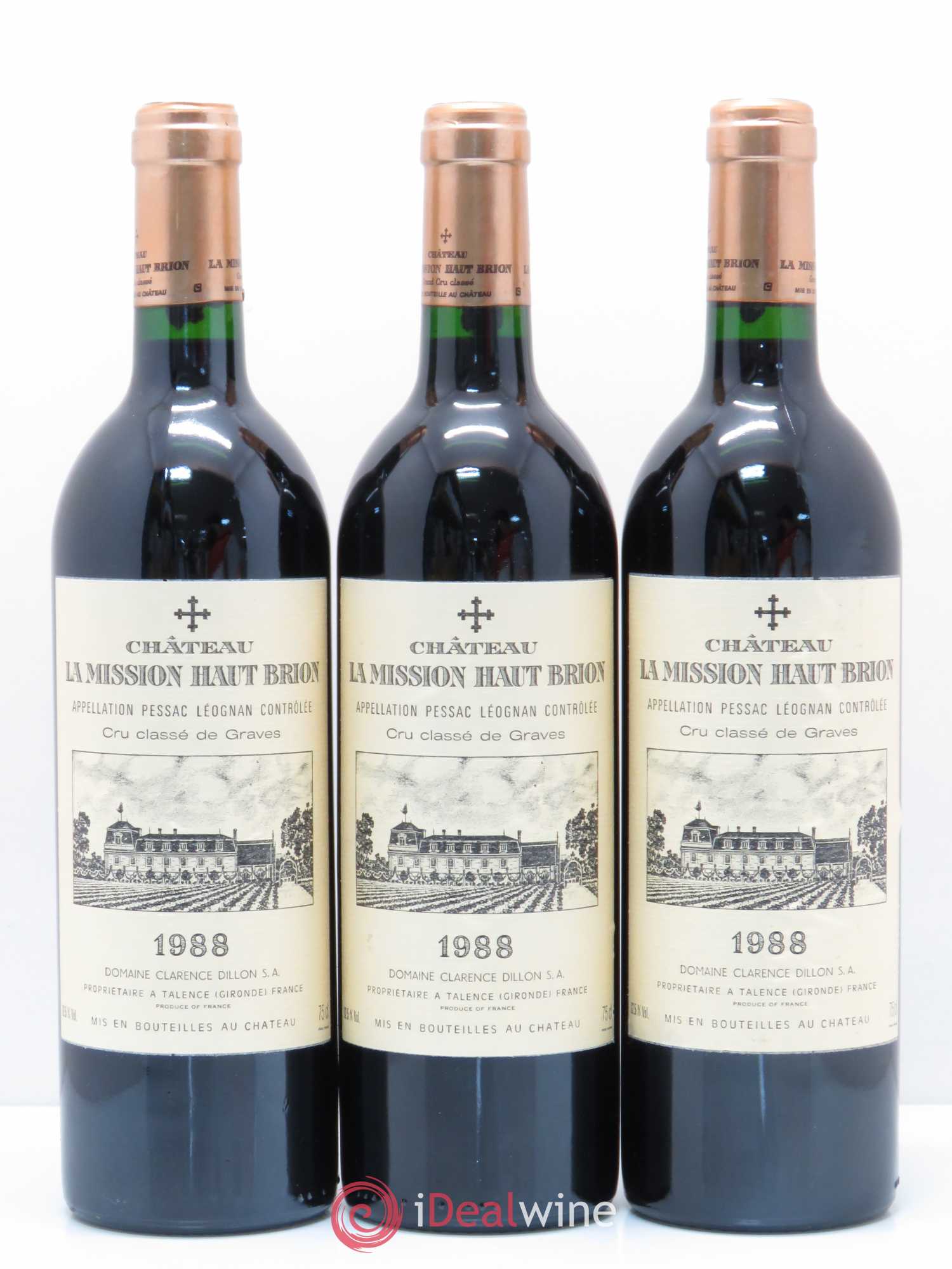 Château la Mission Haut-Brion Cru Classé de Graves 1988 - Lot de 6 bouteilles - 2