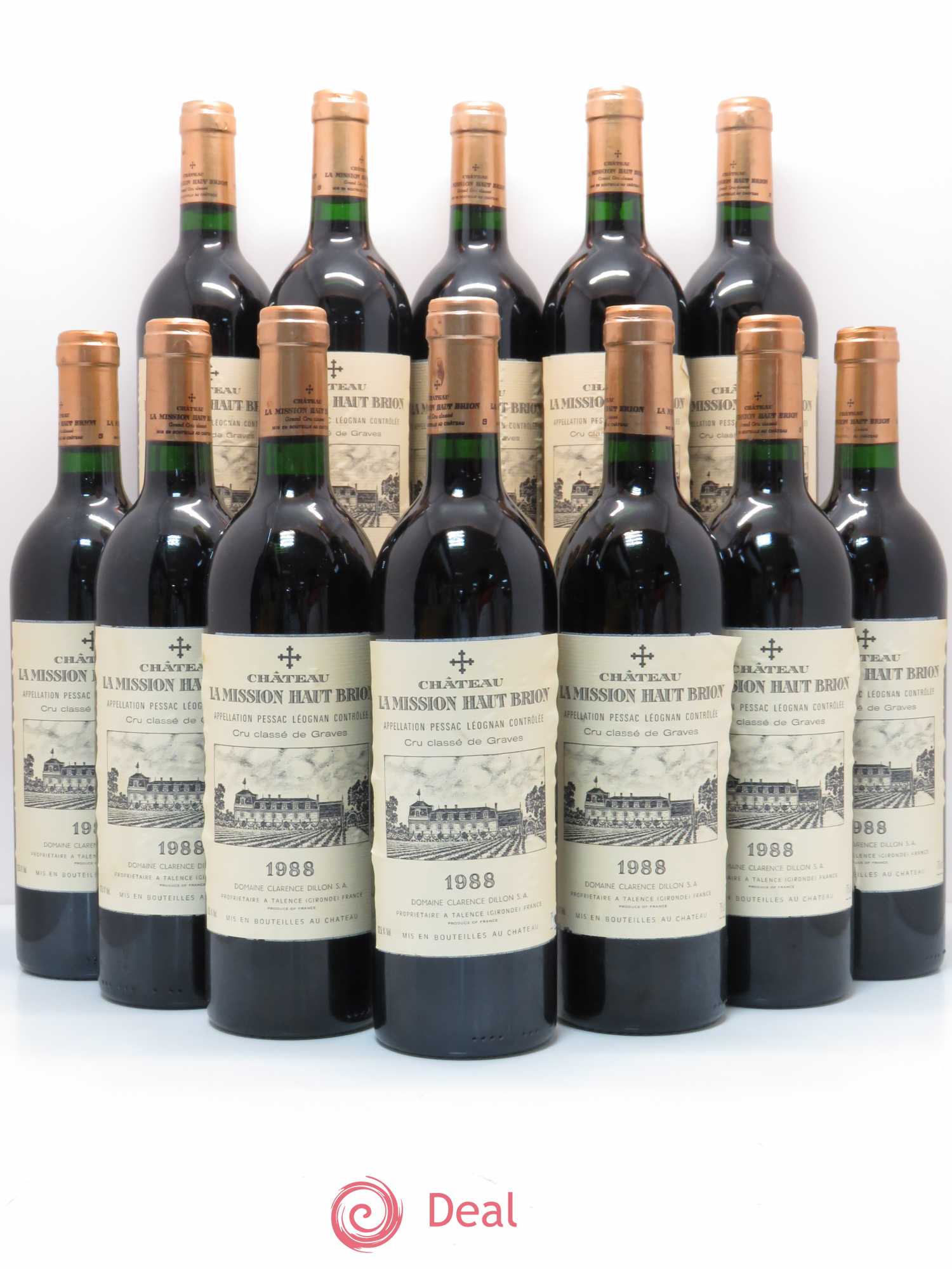 Château la Mission Haut-Brion Cru Classé de Graves 1988 - Lotto di 12 bottiglie - 0