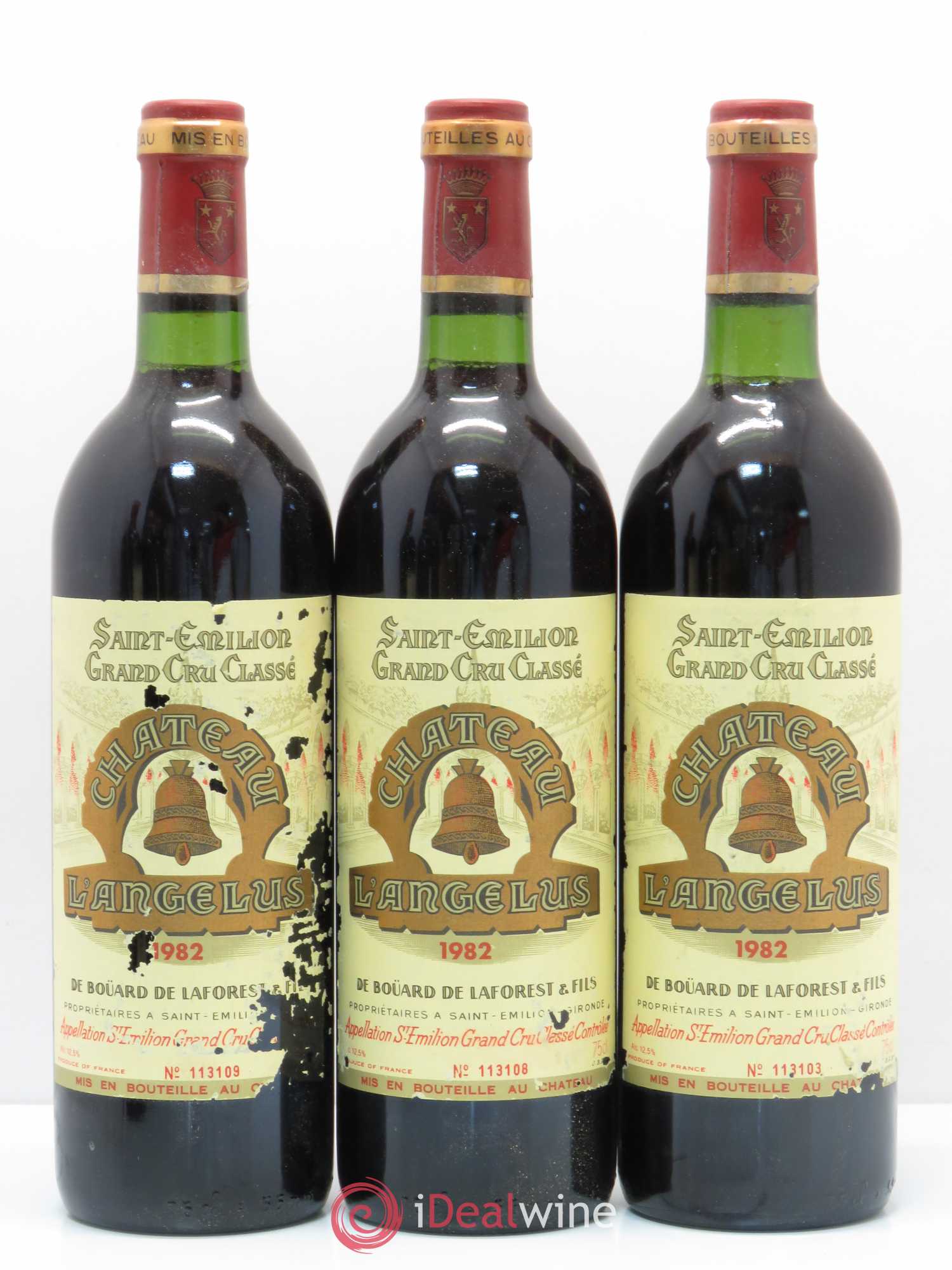 Château Angélus 1er Grand Cru Classé A 1982 - Lot de 6 bouteilles - 1