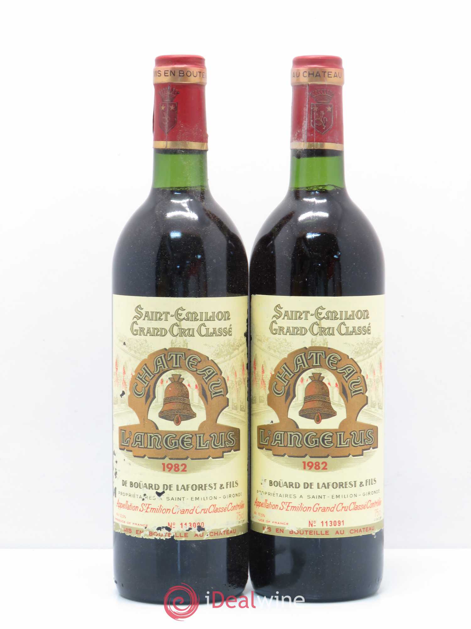 Château Angélus 1er Grand Cru Classé A 1982 - Lot de 2 bouteilles - 0