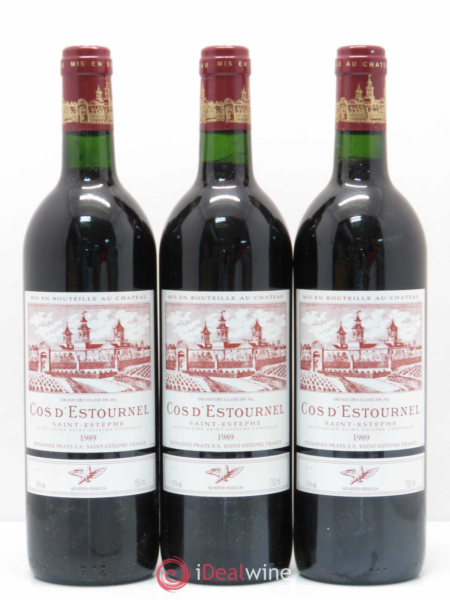 Cos d'Estournel 2ème Grand Cru Classé 1989 - Lot de 3 bouteilles - 0