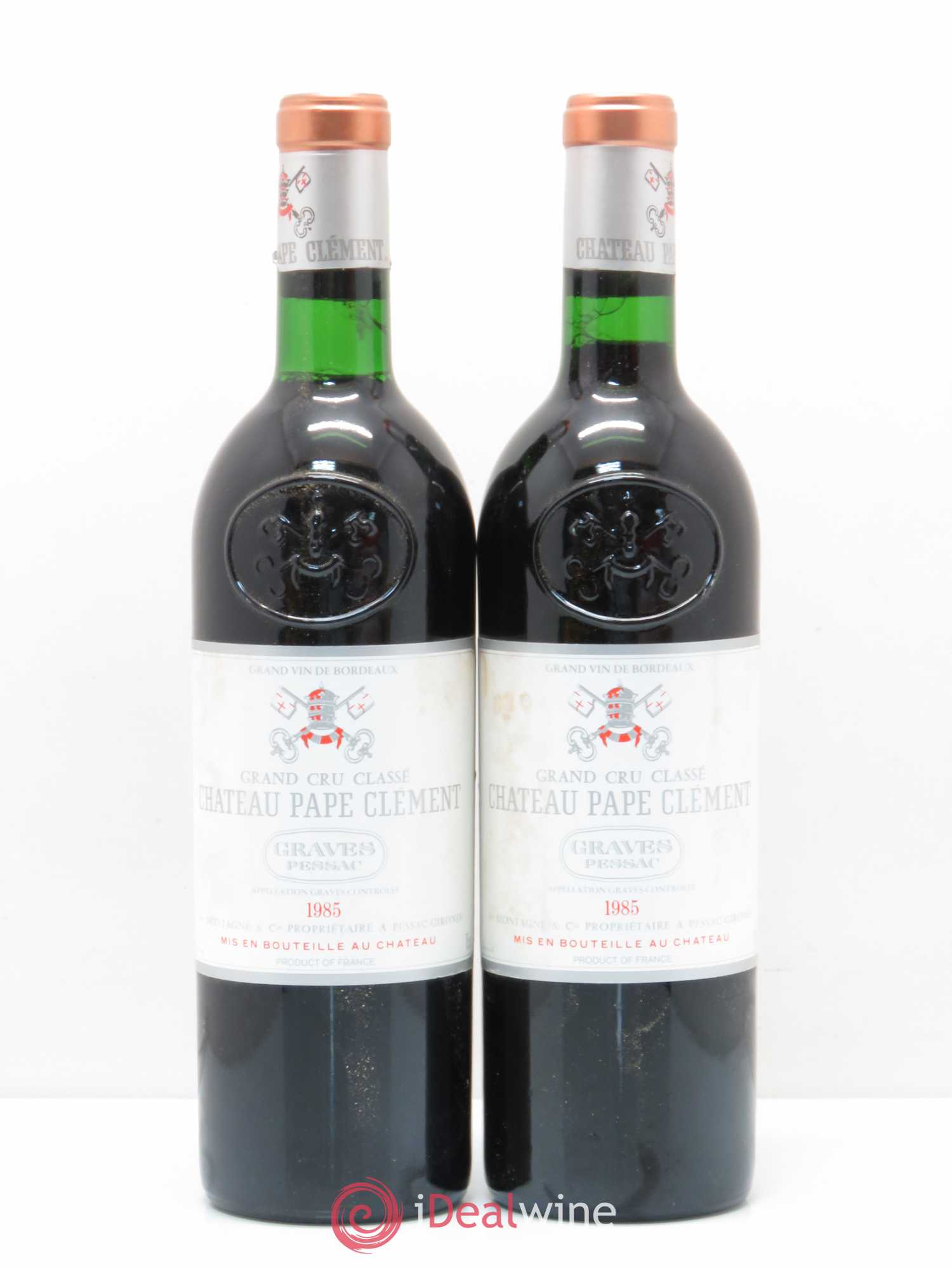 Château Pape Clément Cru Classé de Graves 1985 - Lot de 2 bouteilles - 0
