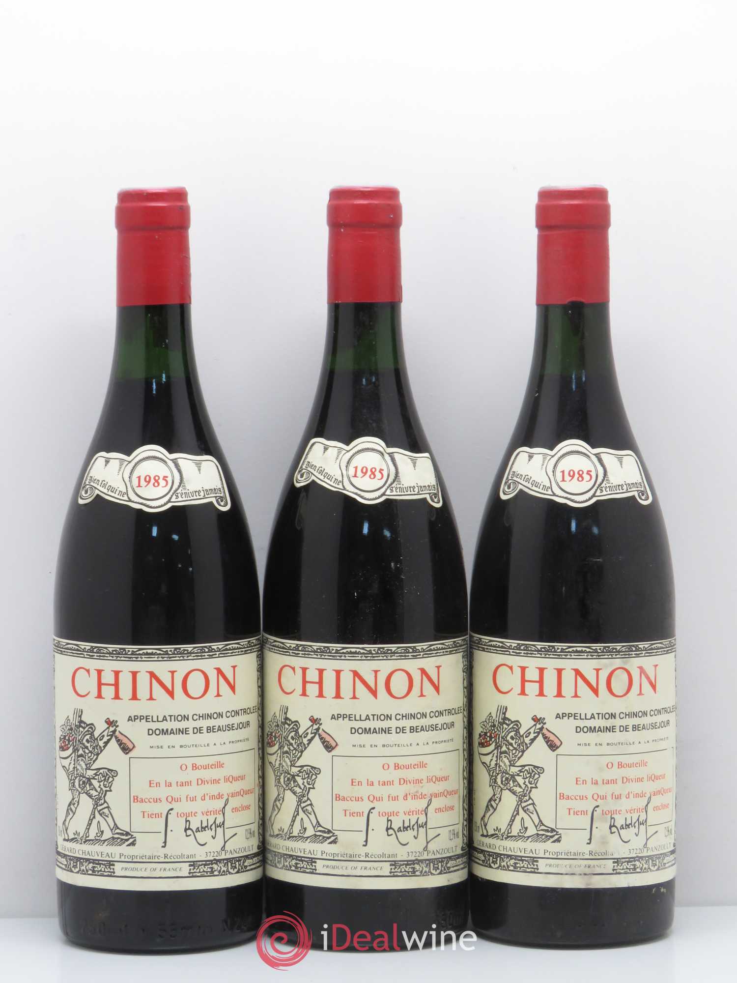 Chinon Domaine Beausejour 1985 - Lot de 6 bouteilles - 2