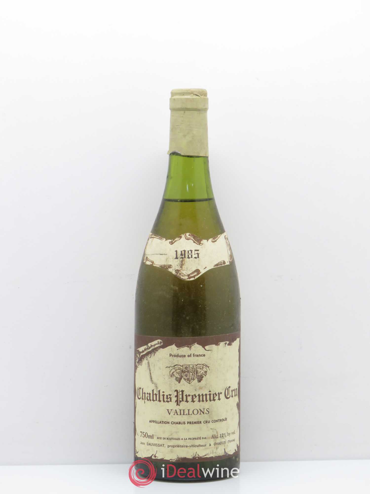 Chablis 1er Cru Vaillons Jean Dauvissat 1985 - Lot de 1 bouteille - 0