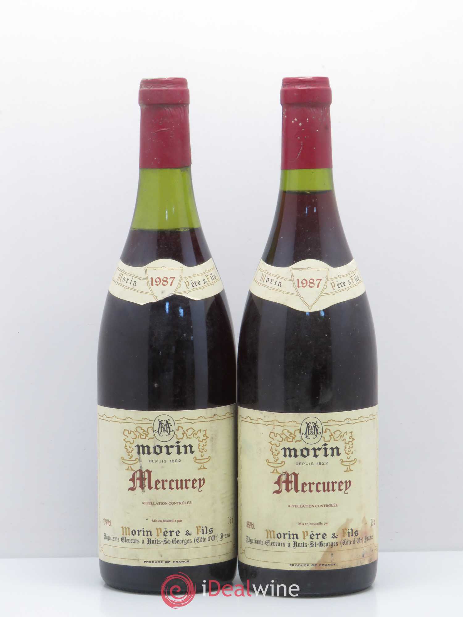 Mercurey Morin Pere et Fils 1987 - Posten von 2 Flaschen - 0