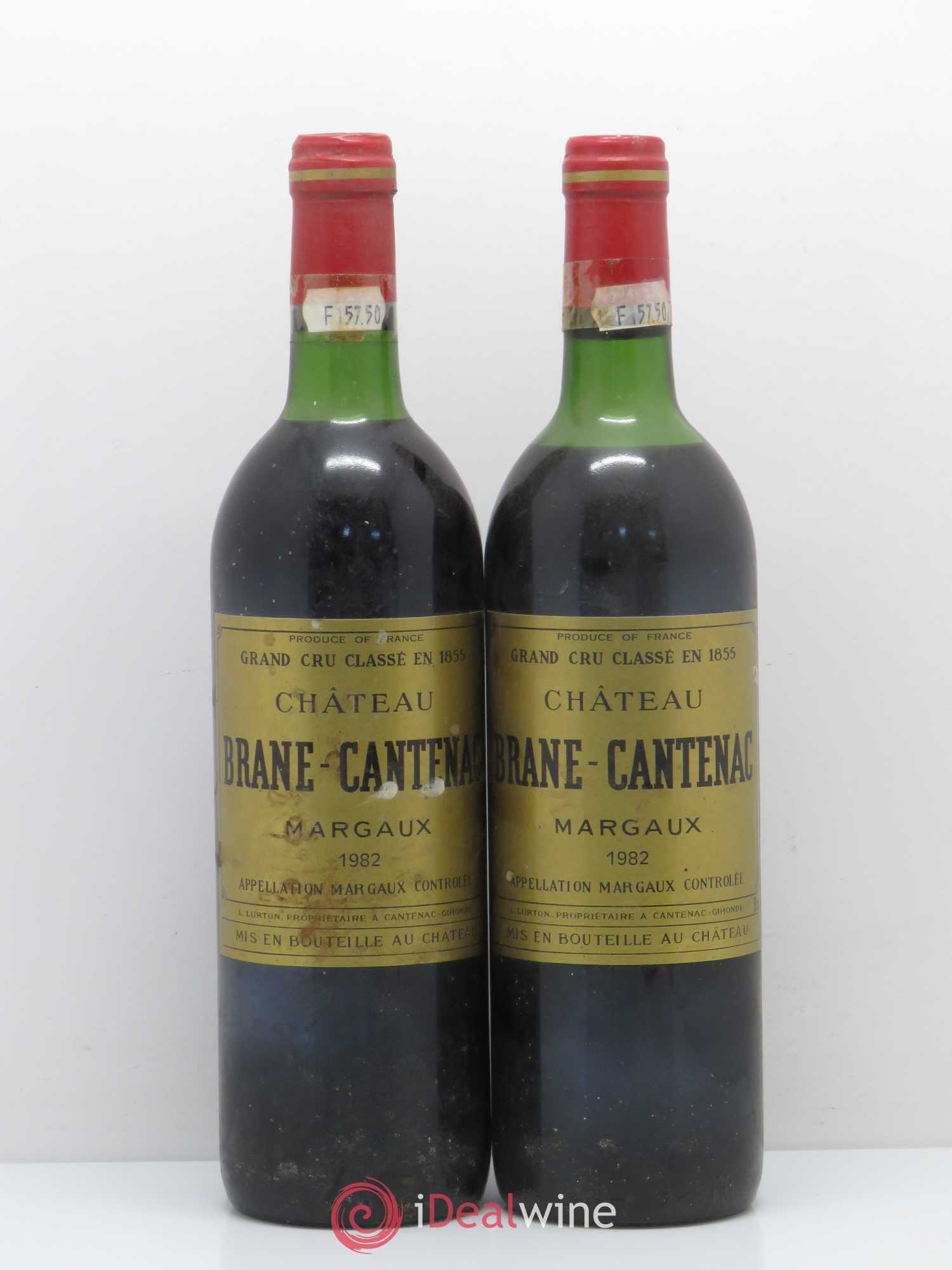 Château Brane Cantenac 2ème Grand Cru Classé 1982 - Lot de 2 bouteilles - 0