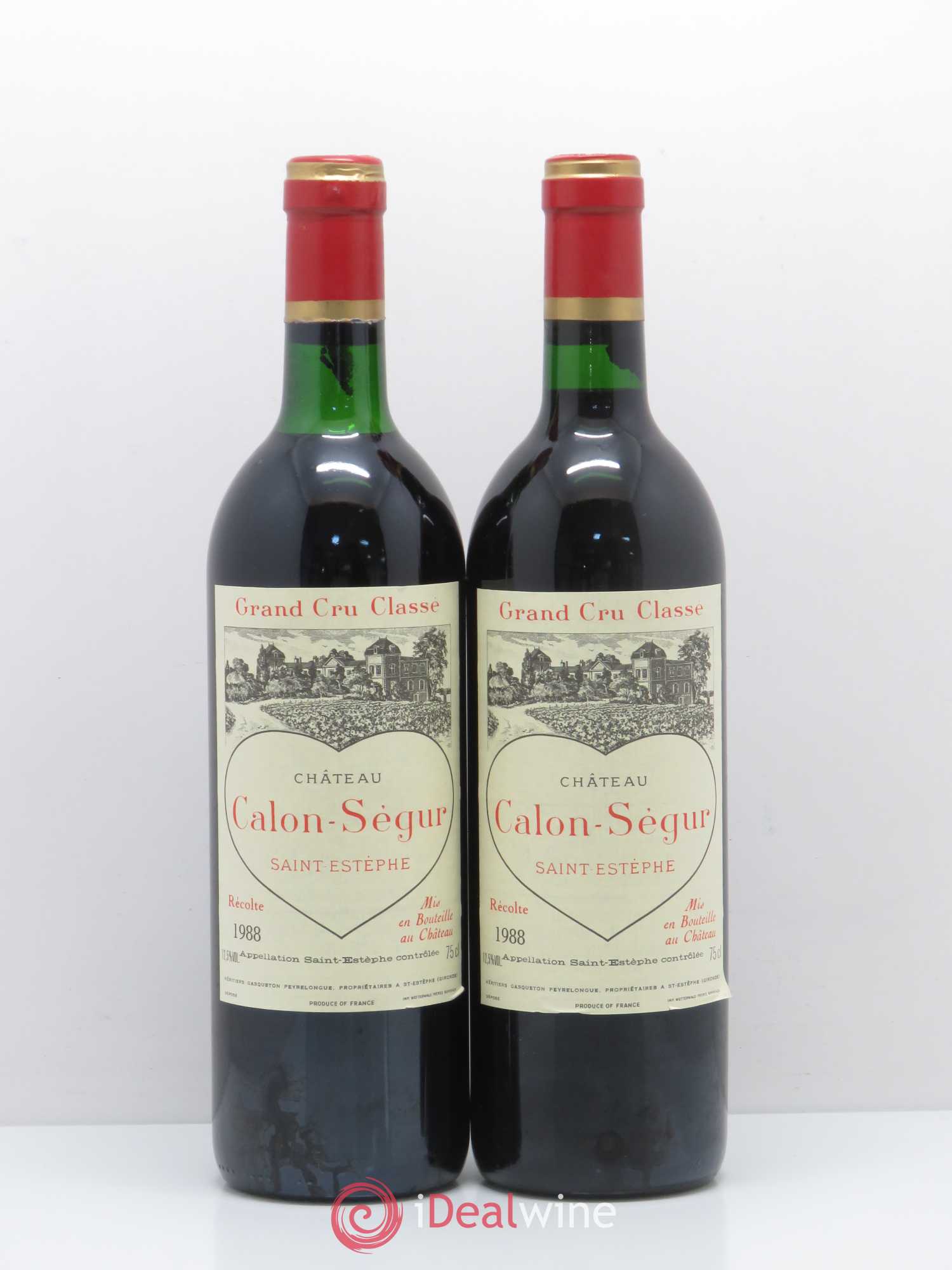 Château Calon Ségur 3ème Grand Cru Classé 1988 - Lot de 2 bouteilles - 0