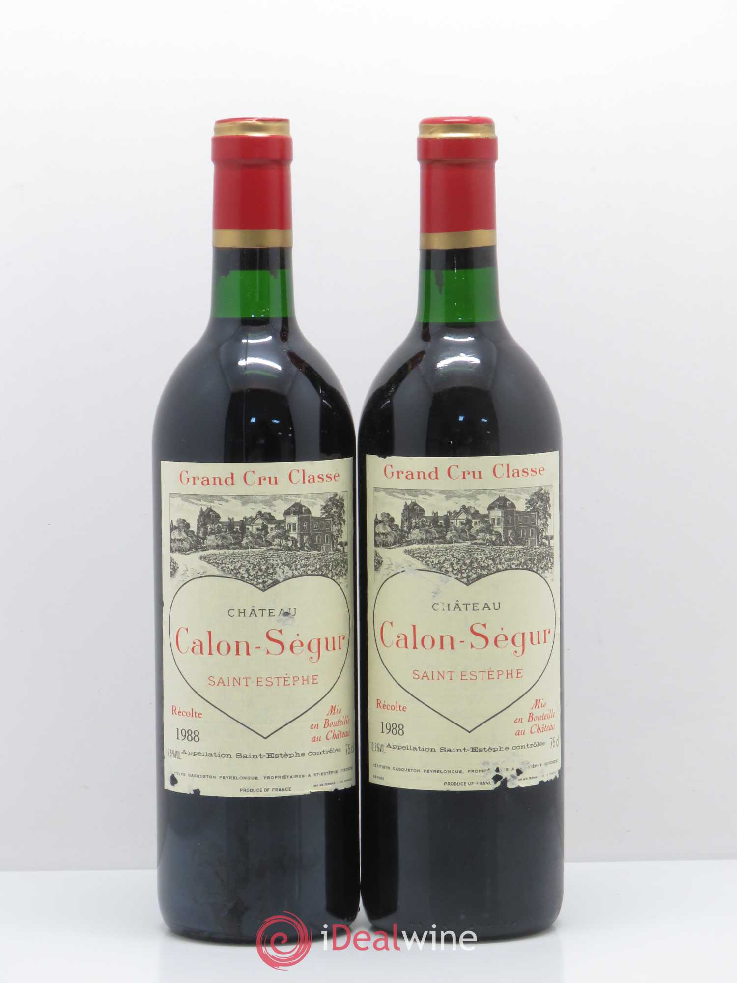 Château Calon Ségur 3ème Grand Cru Classé 1988 - Lot de 2 bouteilles - 0