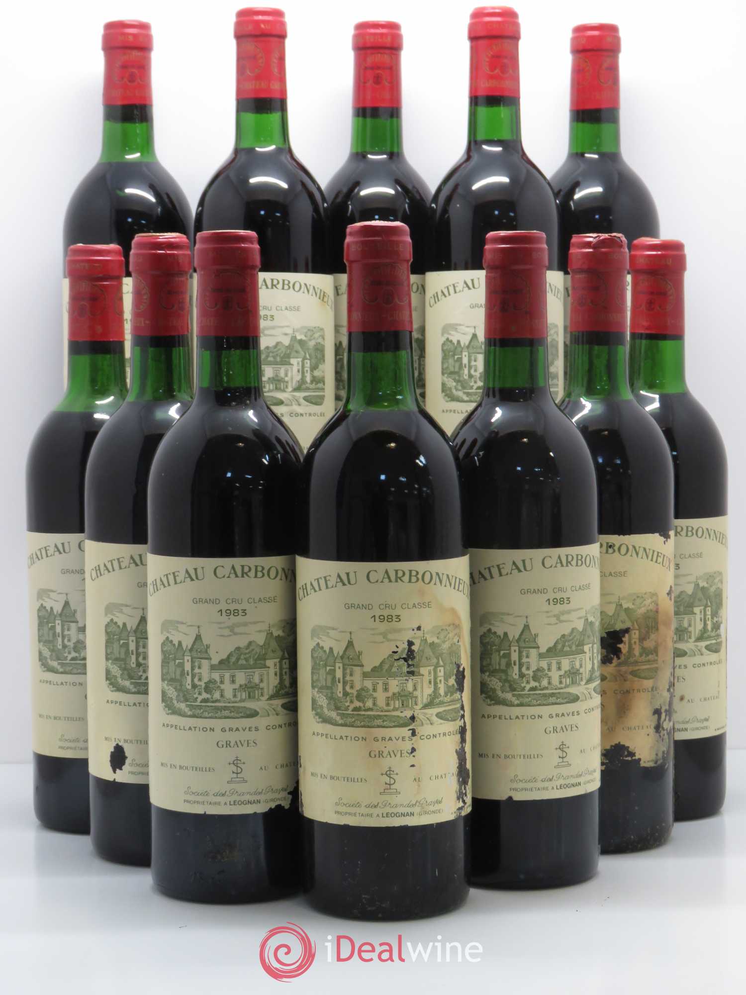 Château Carbonnieux Cru Classé de Graves 1983 - Lot de 12 bouteilles - 0