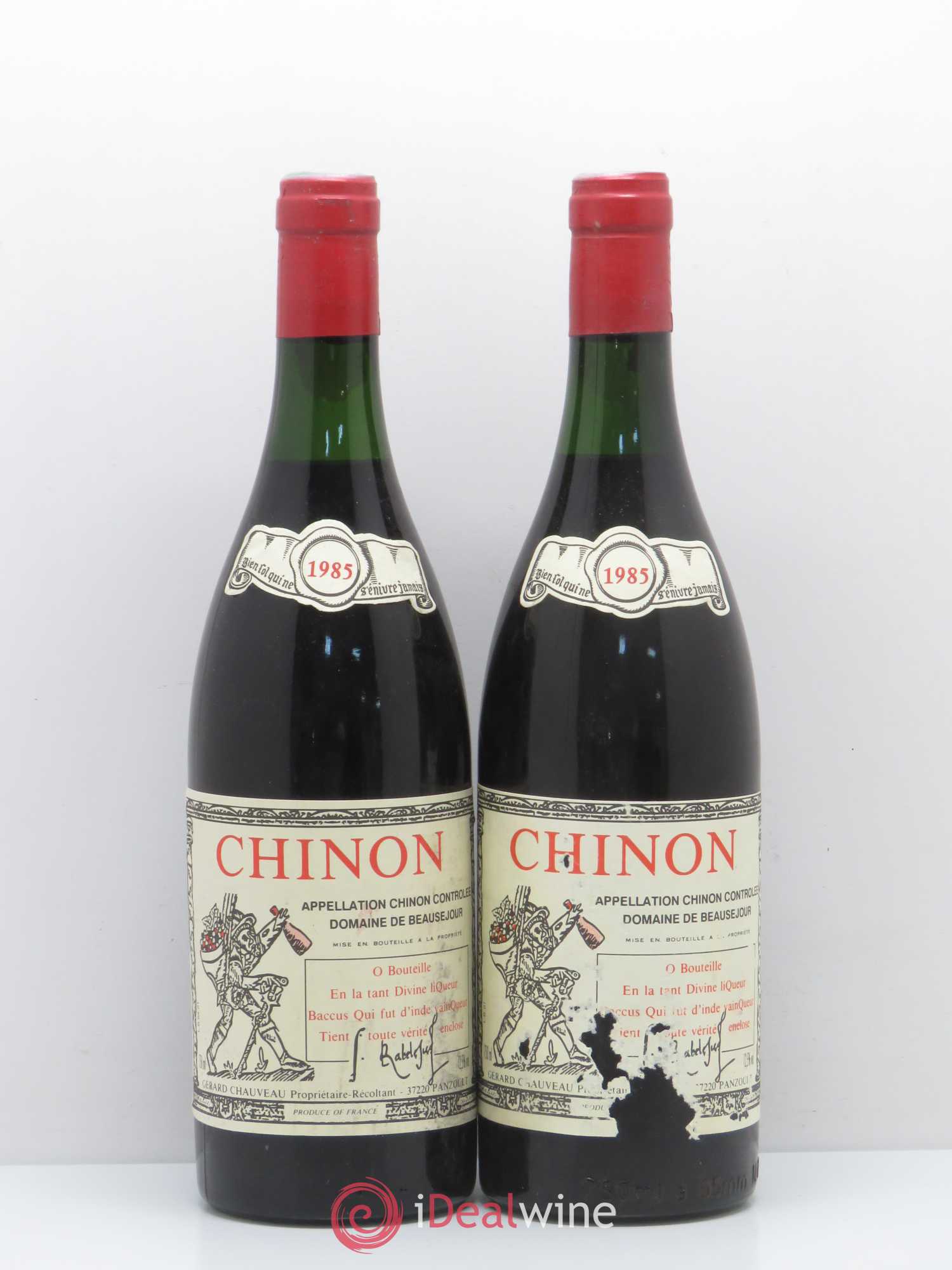 Chinon Domaine Beausejour 1985 - Posten von 2 Flaschen - 0