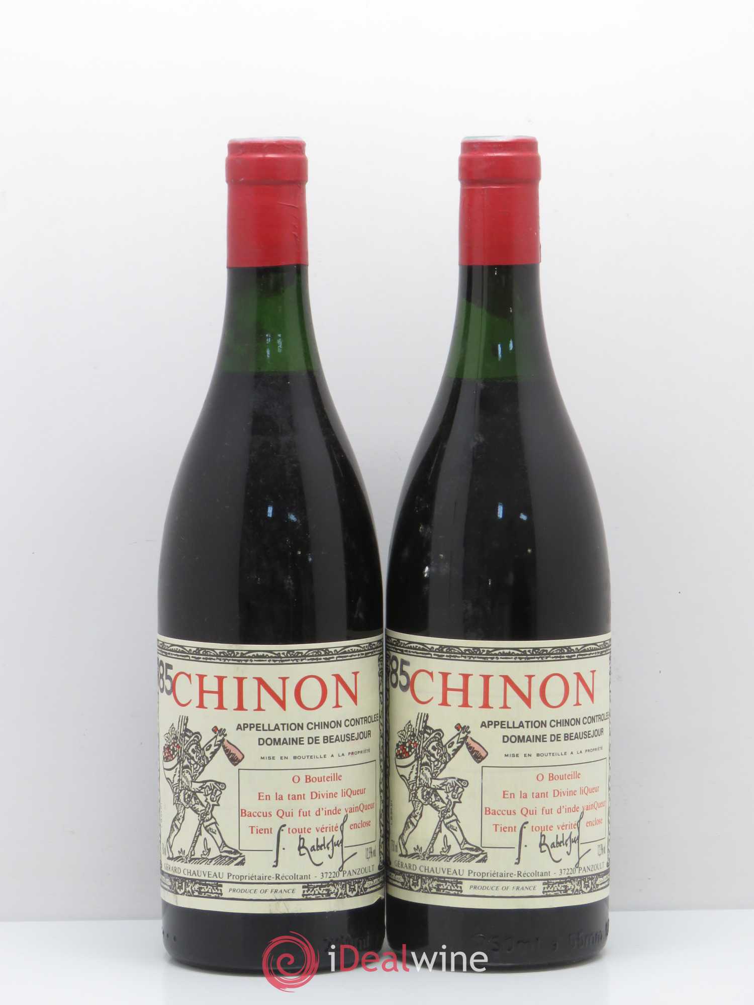 Chinon Domaine Beausejour 1985 - Posten von 2 Flaschen - 0