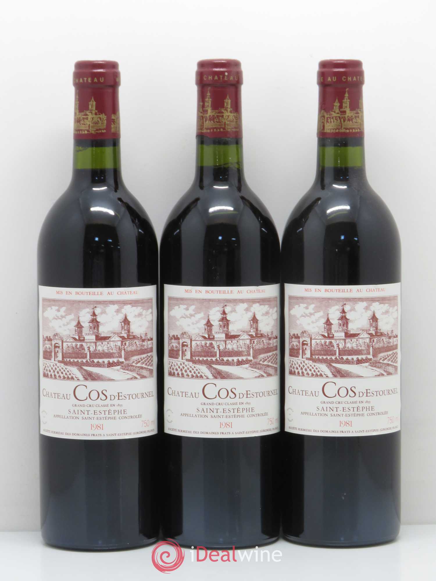 Cos d'Estournel 2ème Grand Cru Classé 1981 - Lot de 3 bouteilles - 0